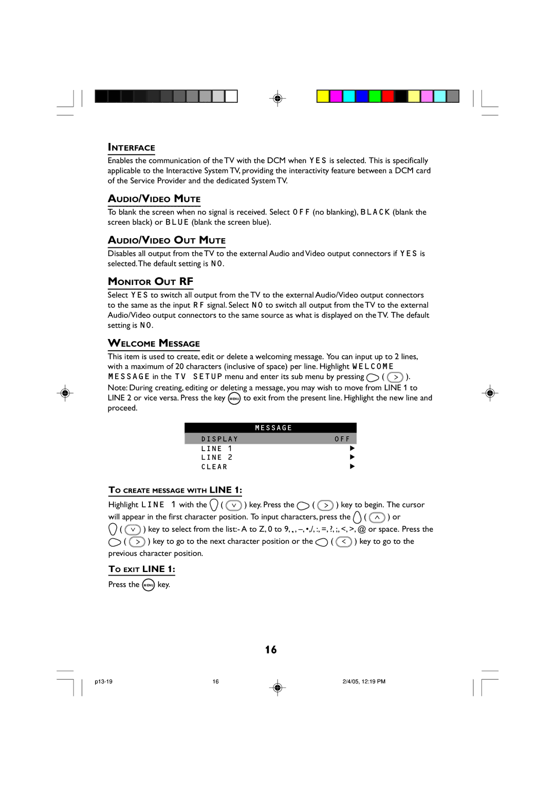 Philips 25HT, 29HT, 21HT manual To Exit Line 