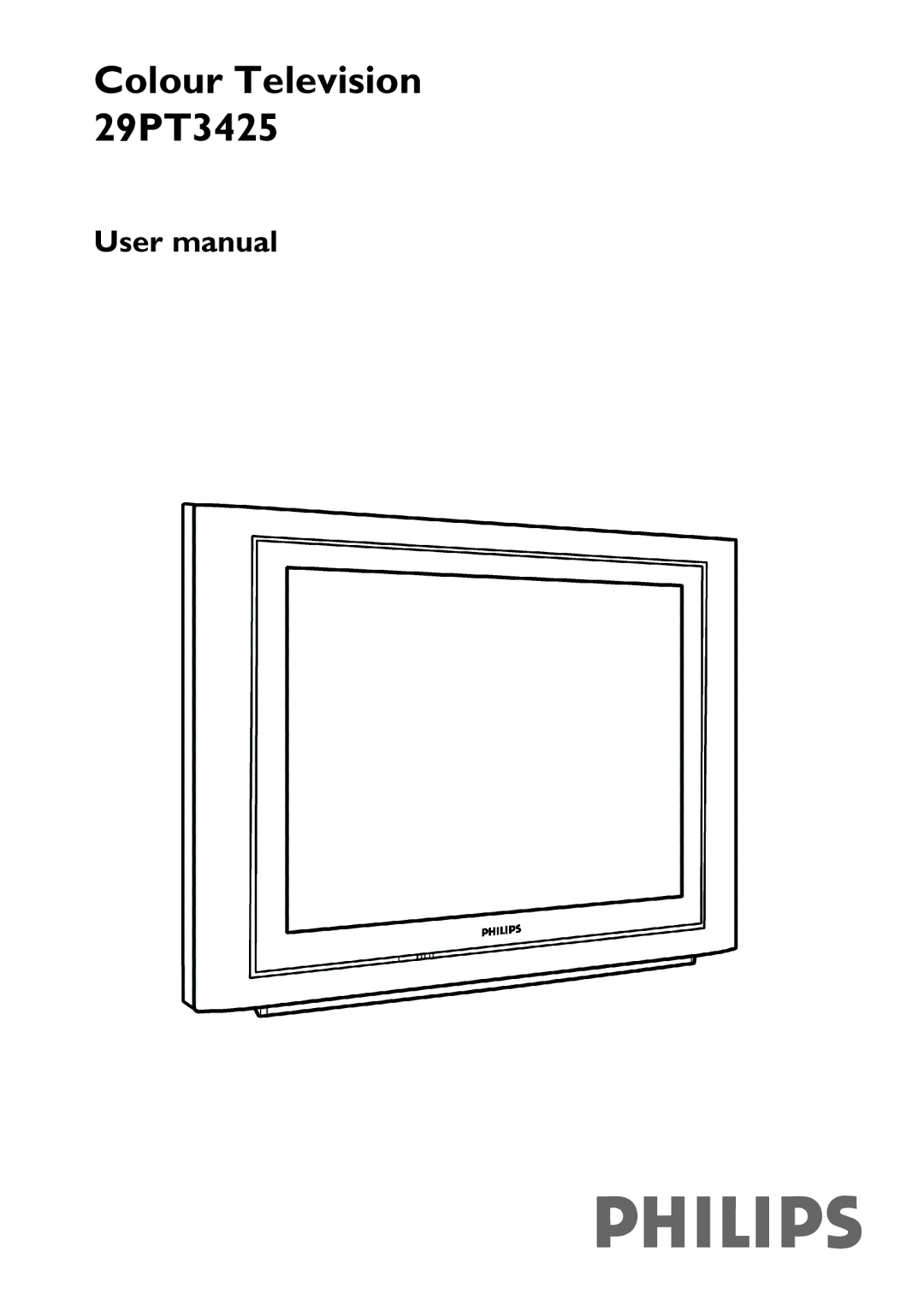 Philips user manual Colour Television 29PT3425 