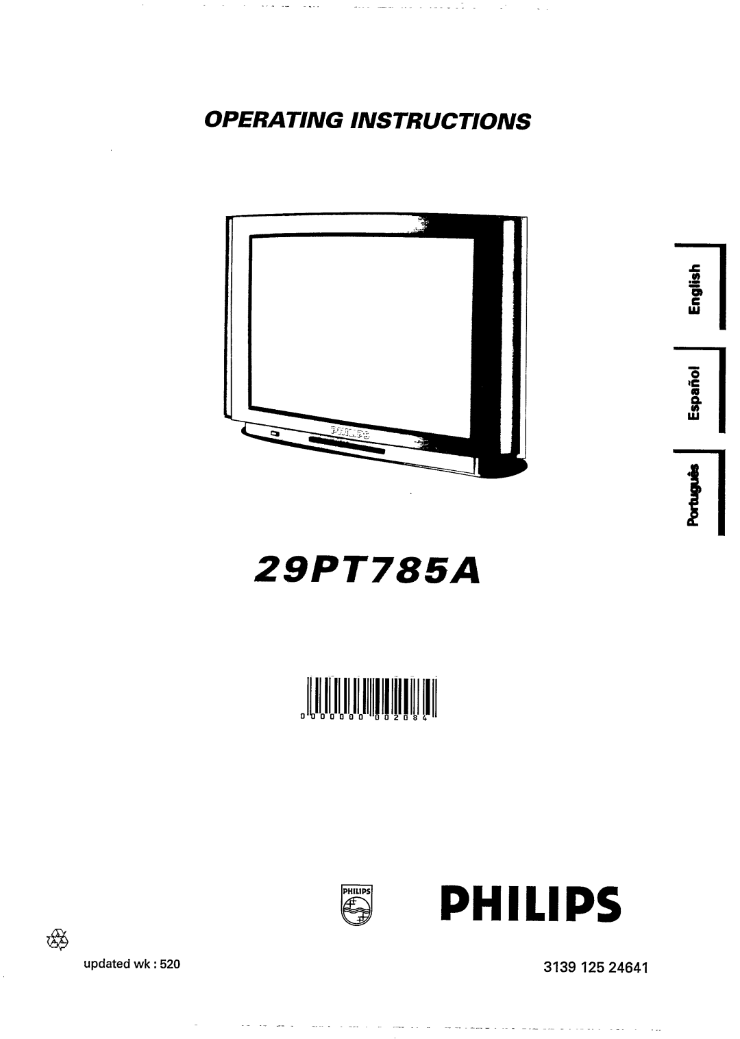 Philips 29PT785A manual 