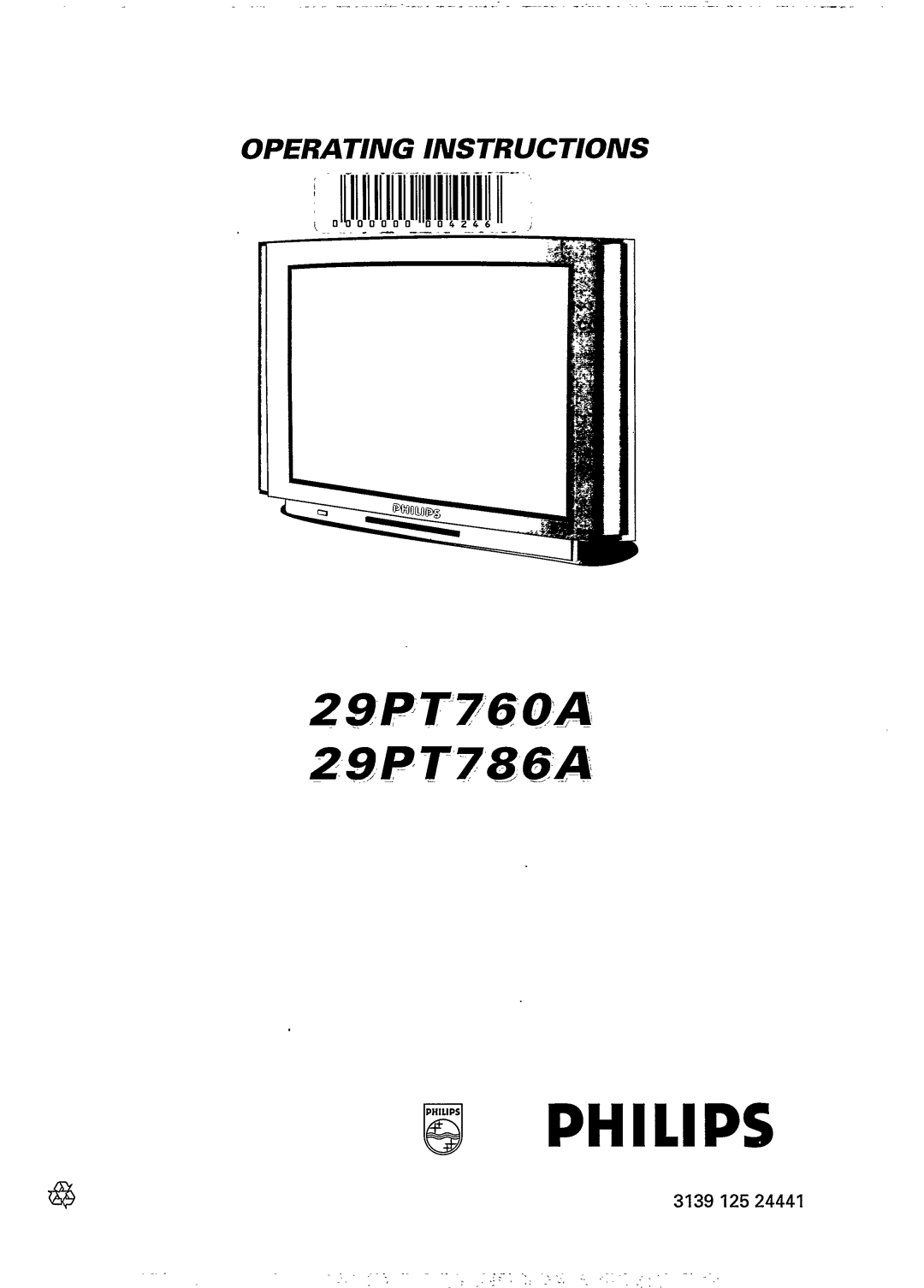 Philips 29PT760A, 29PT786A manual 