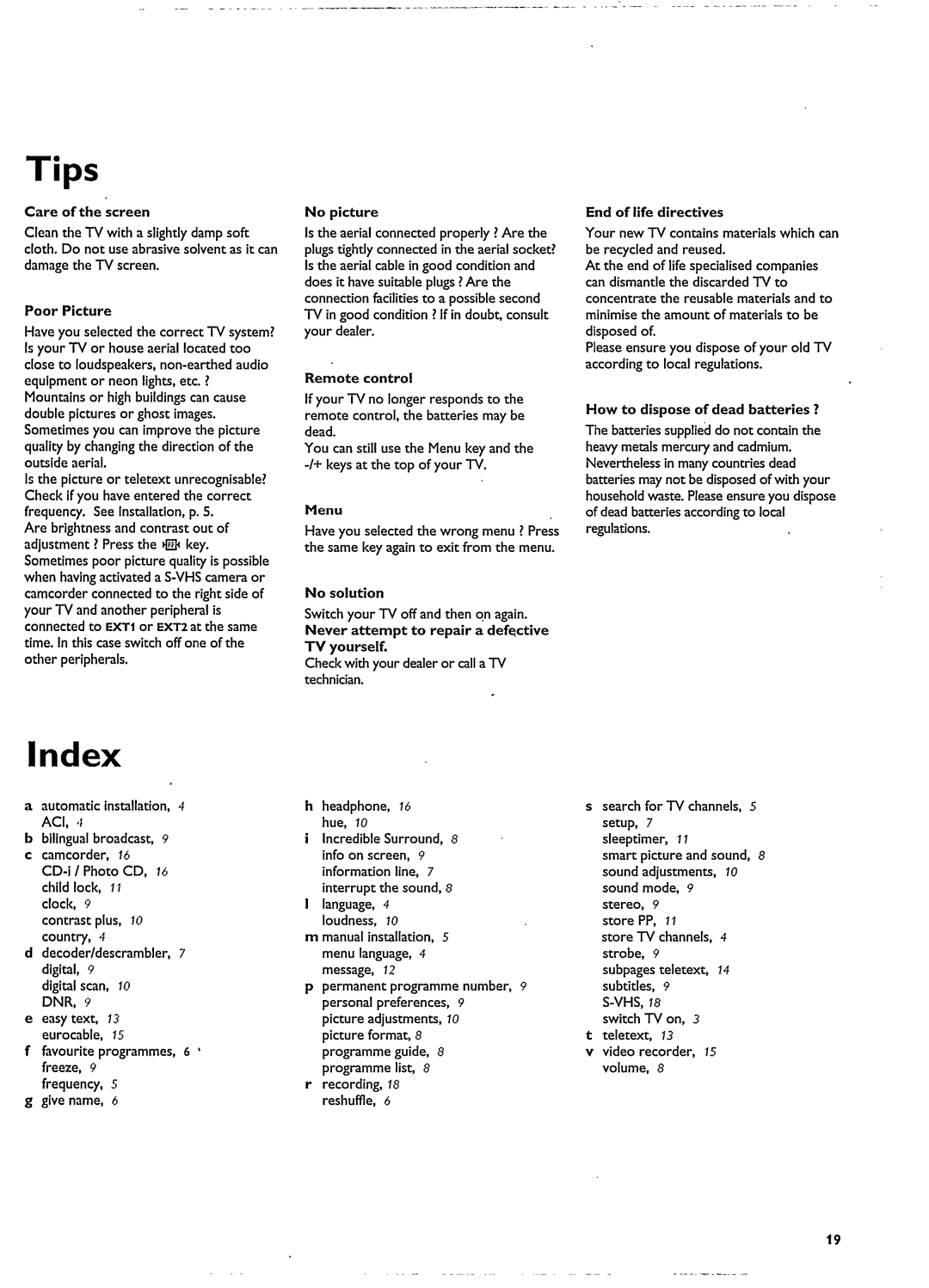 Philips 29PT8103/12 manual 