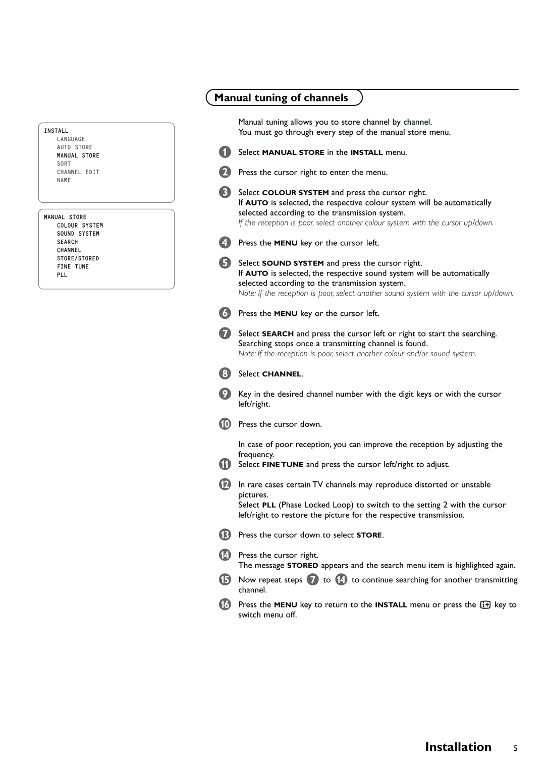 Philips 29PT8419/79R manual Installation 