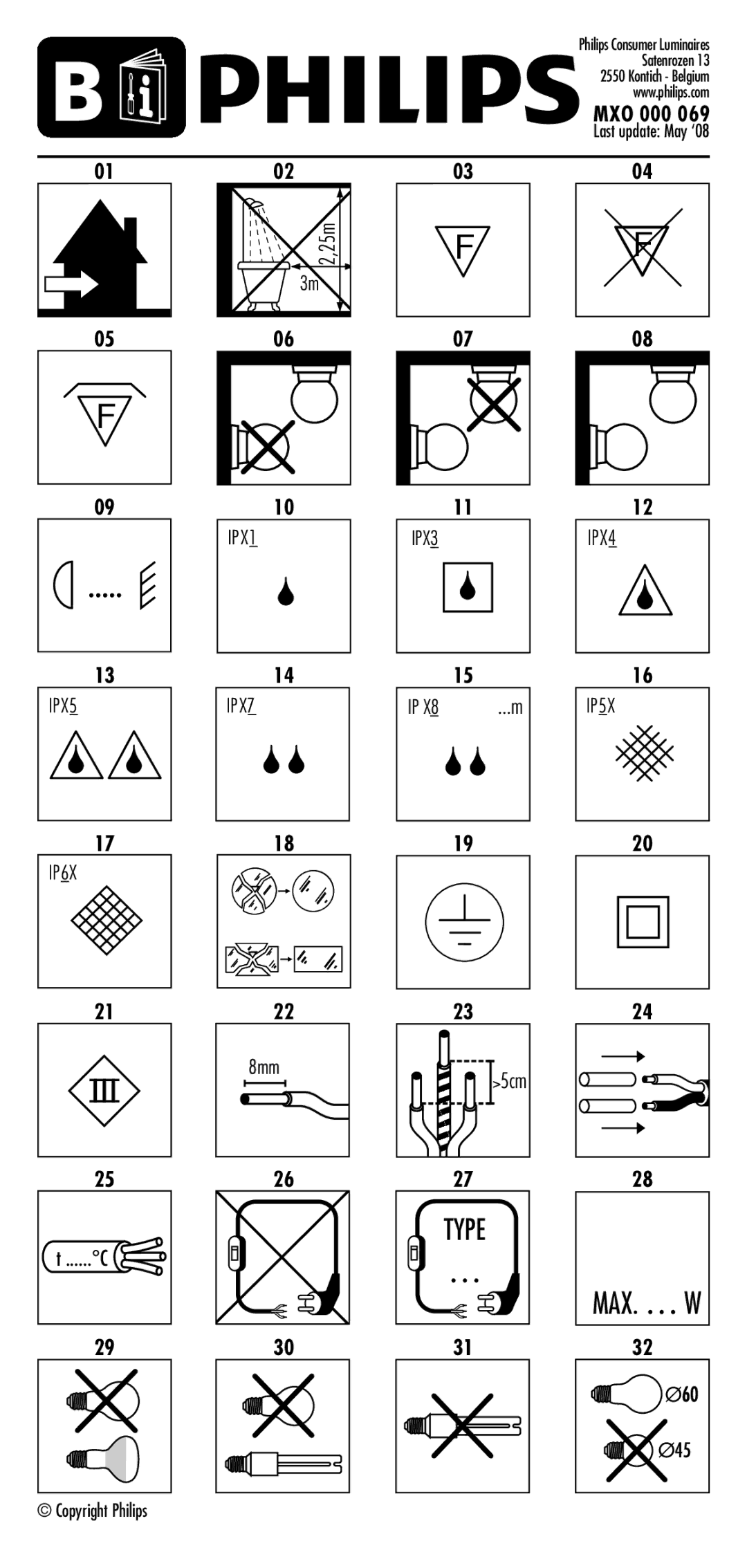 Philips 30185/**/16 user manual Satenrozen, Kontich Belgium 