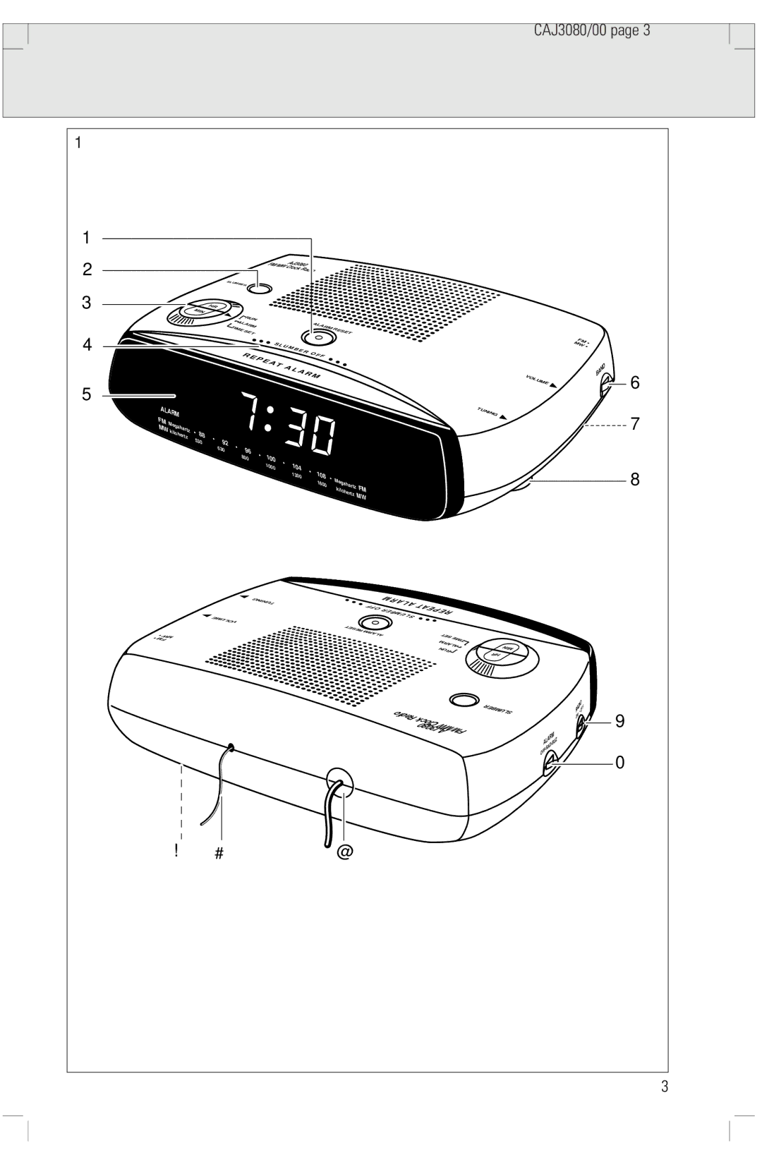 Philips manual CAJ3080/00 