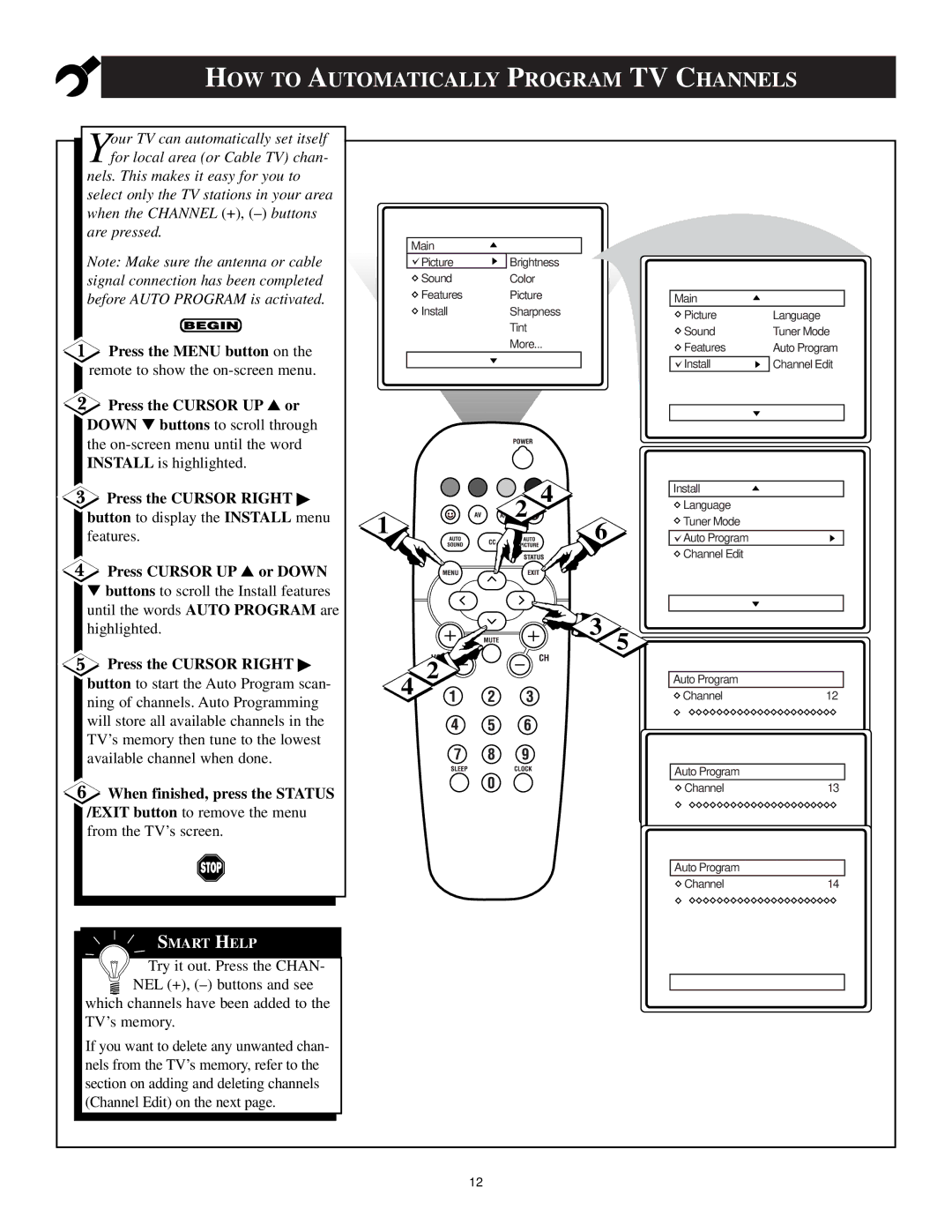 Philips 3121 235 20061 manual HOW to Automatically Program TV Channels 