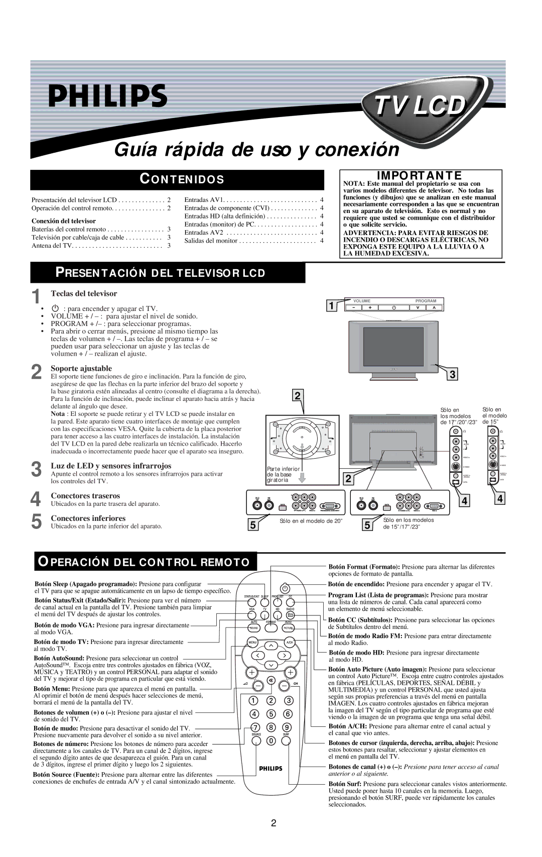 Philips 3139 125 32102 manual Conexión del televisor, Botón Sleep Apagado programado Presione para configurar 