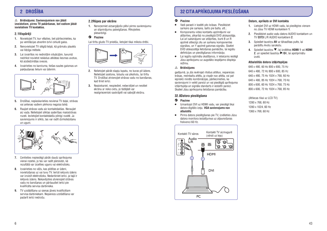 Philips 32HF5335D manual Cita Aprîkojuma Pieslçgðana 