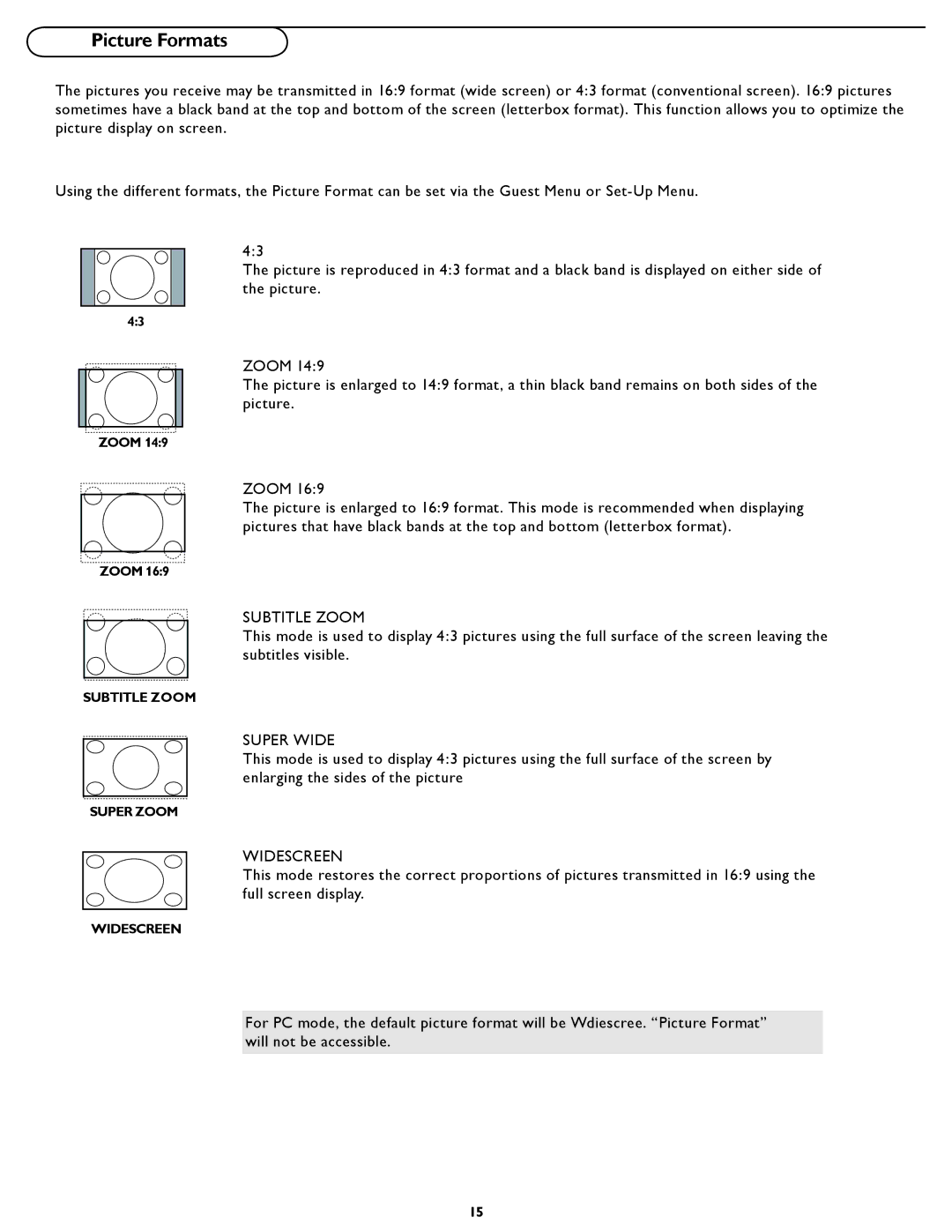 Philips 32HF7445 user manual Subtitle Zoom 