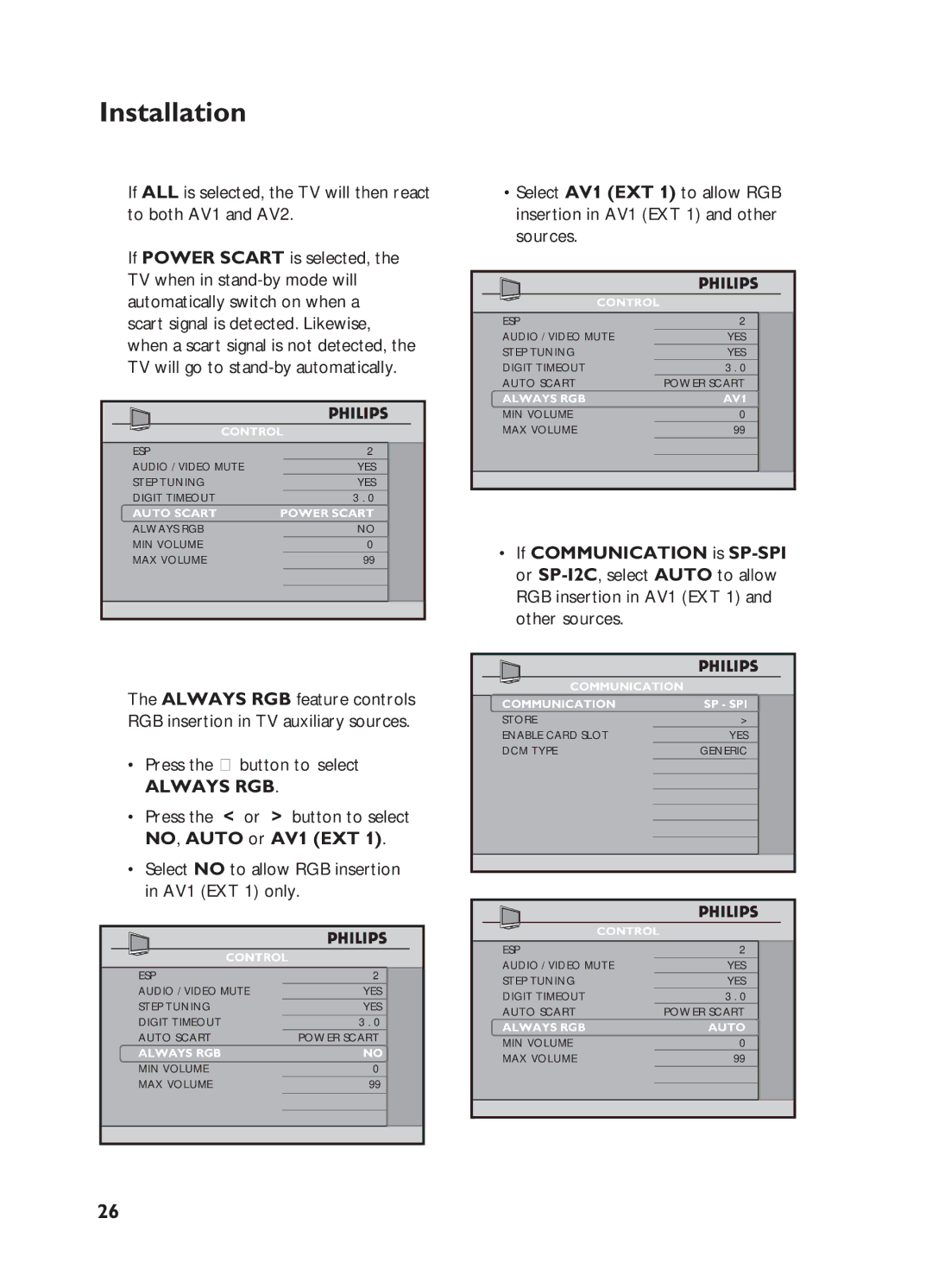 Philips 32HF7875, 32HF5445 user manual Always RGB 