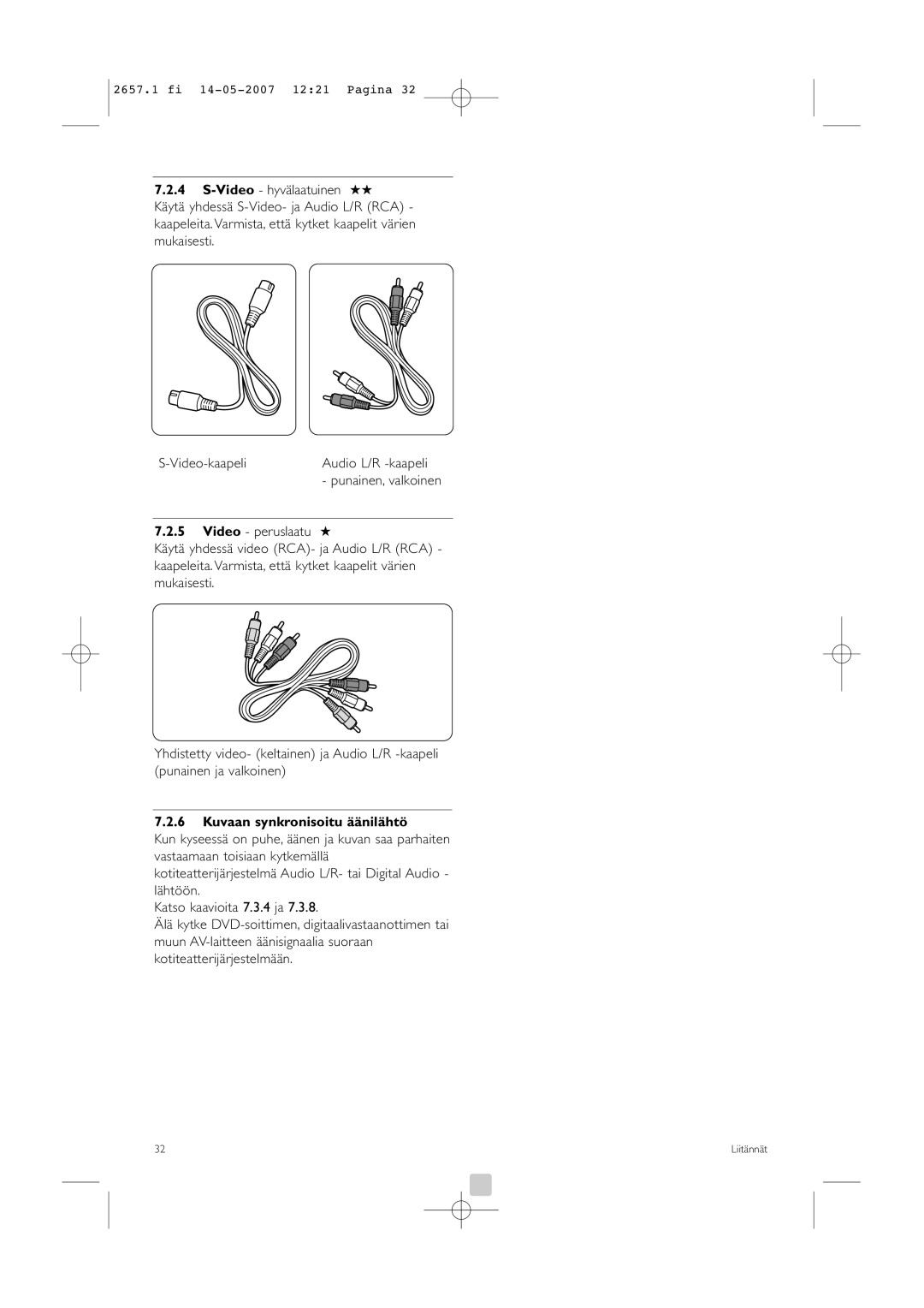 Philips 32HF9385D manual Kuvaan synkronisoitu äänilähtö 