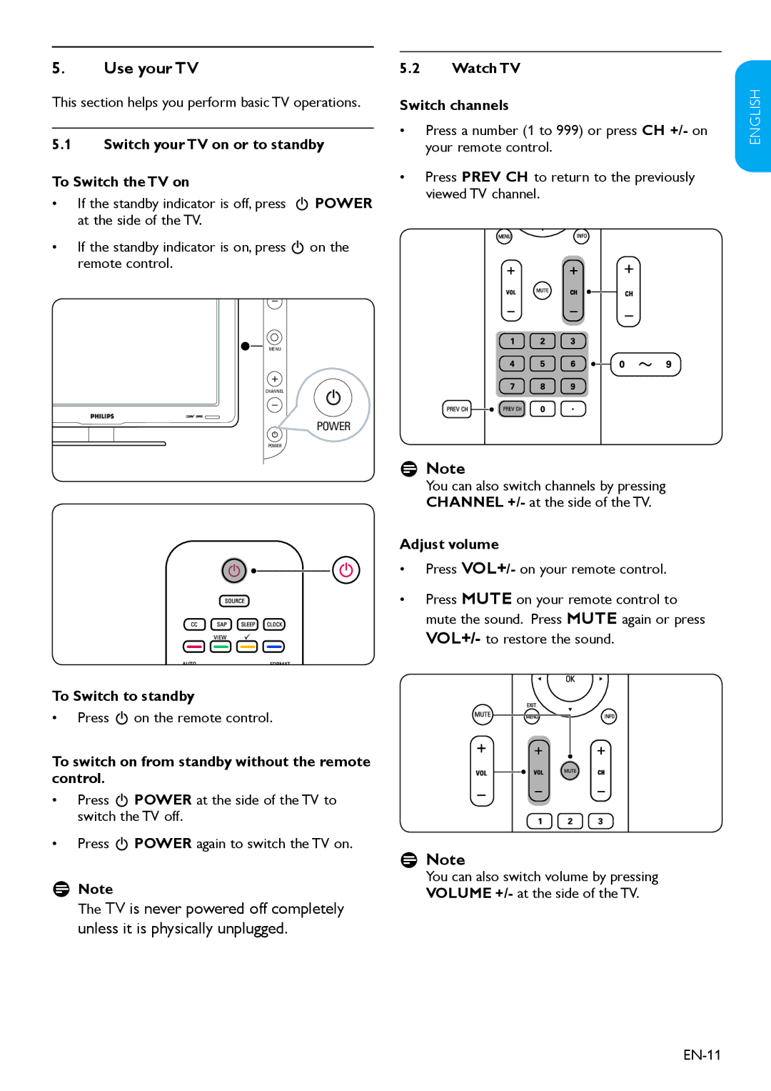 Philips 32HFL3330D user manual Use your TV 