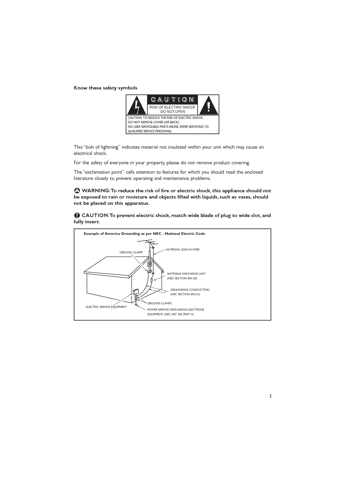 Philips 26HFL5830D/27, 32HFL5860D/27, 42HFL7580A/27, 52HFL5580D/27, 37HFL5560D/27 U T I O N, Know these safety symbols 