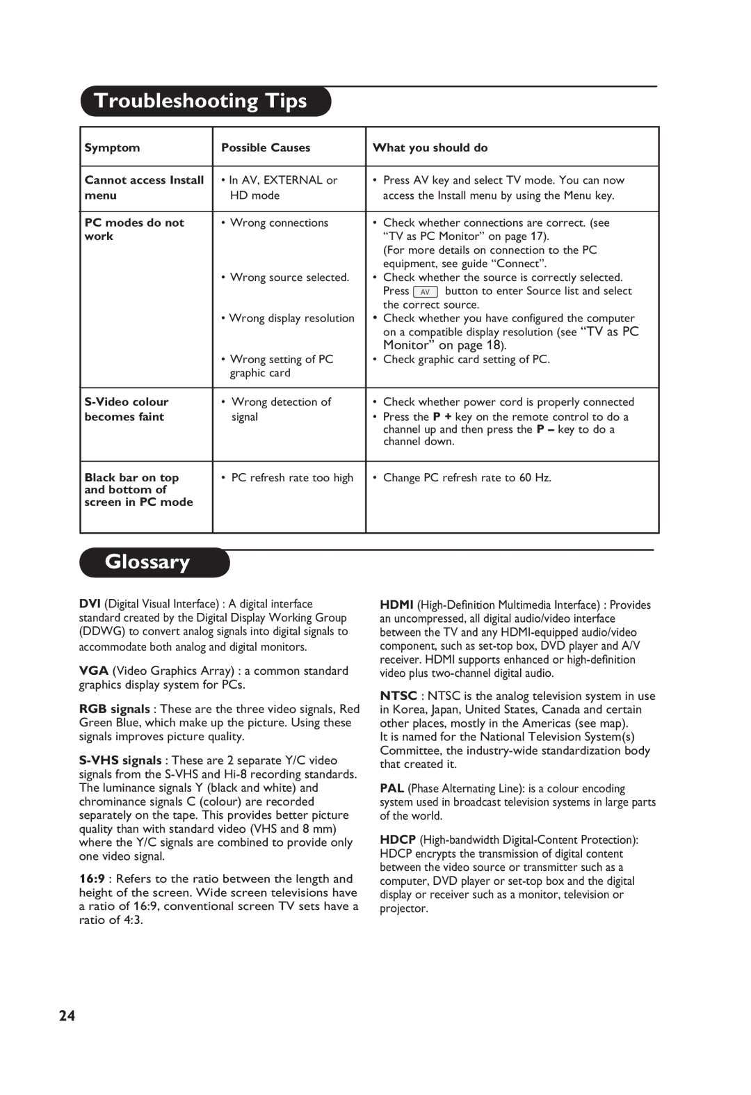 Philips 37PF7321, 32PF7321 manual Glossary, Work 