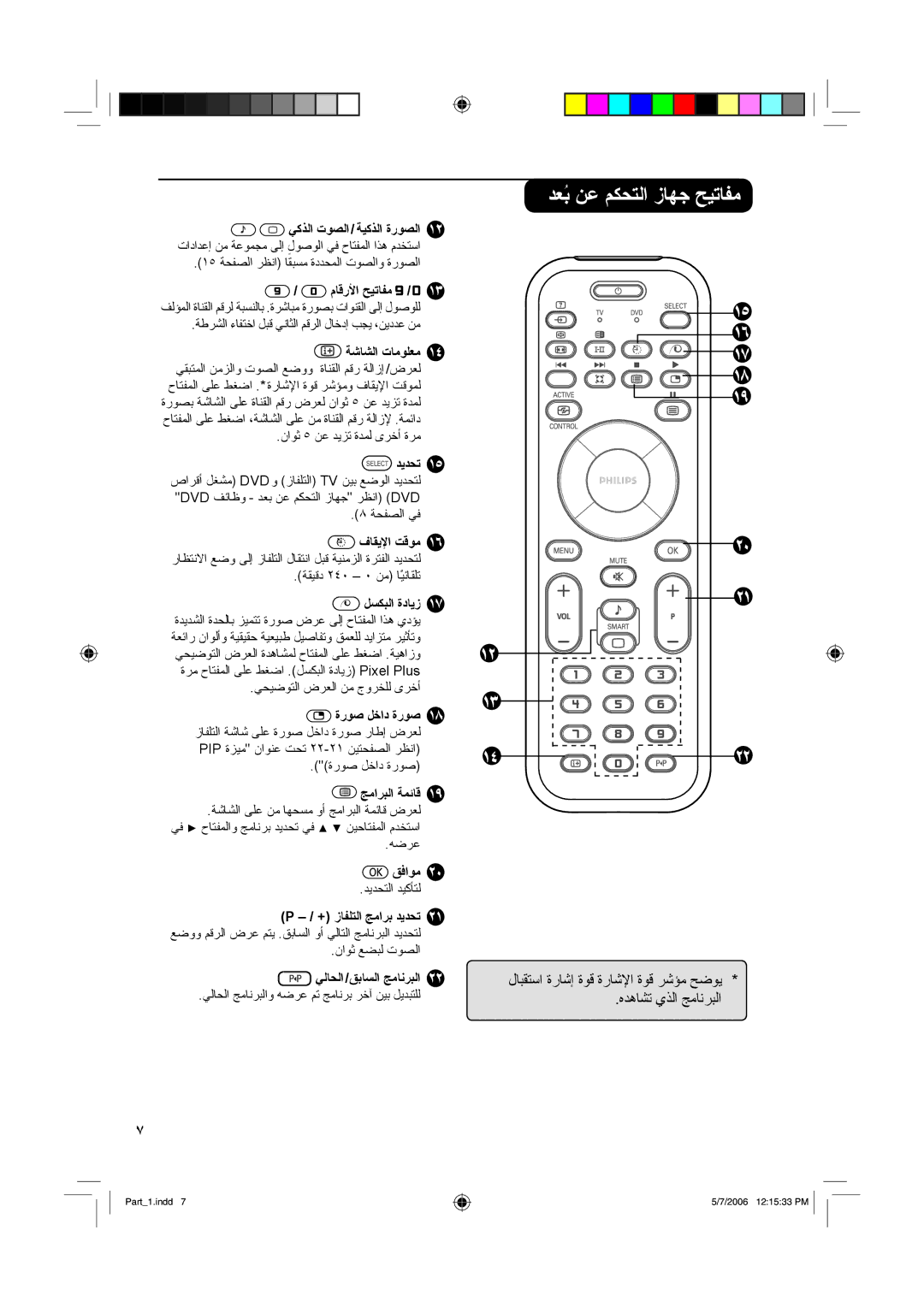 Philips 32PF7321 manual ﻲﻛﺬﻟا تﻮﺼﻟا / ﺔﻴﻛﺬﻟا ةرﻮﺼﻟا, مﺎﻗرﻷا ﺢﻴﺗﺎﻔﻣ, ﺔﺷﺎﺸﻟا تﺎﻣﻮﻠﻌﻣ, ﺪﻳﺪﺤﺗ, فﺎﻘﻳﻹا ﺖﻗﻮﻣ, ﻞﺴﻜﺒﻟا ةدﺎﻳز, ﻖﻓاﻮﻣ 