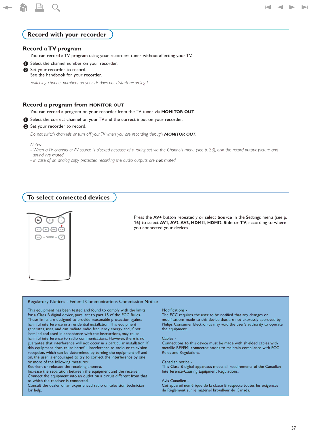 Philips 32PF9630A/37 user manual Record with your recorder, To select connected devices, Record a TV program 