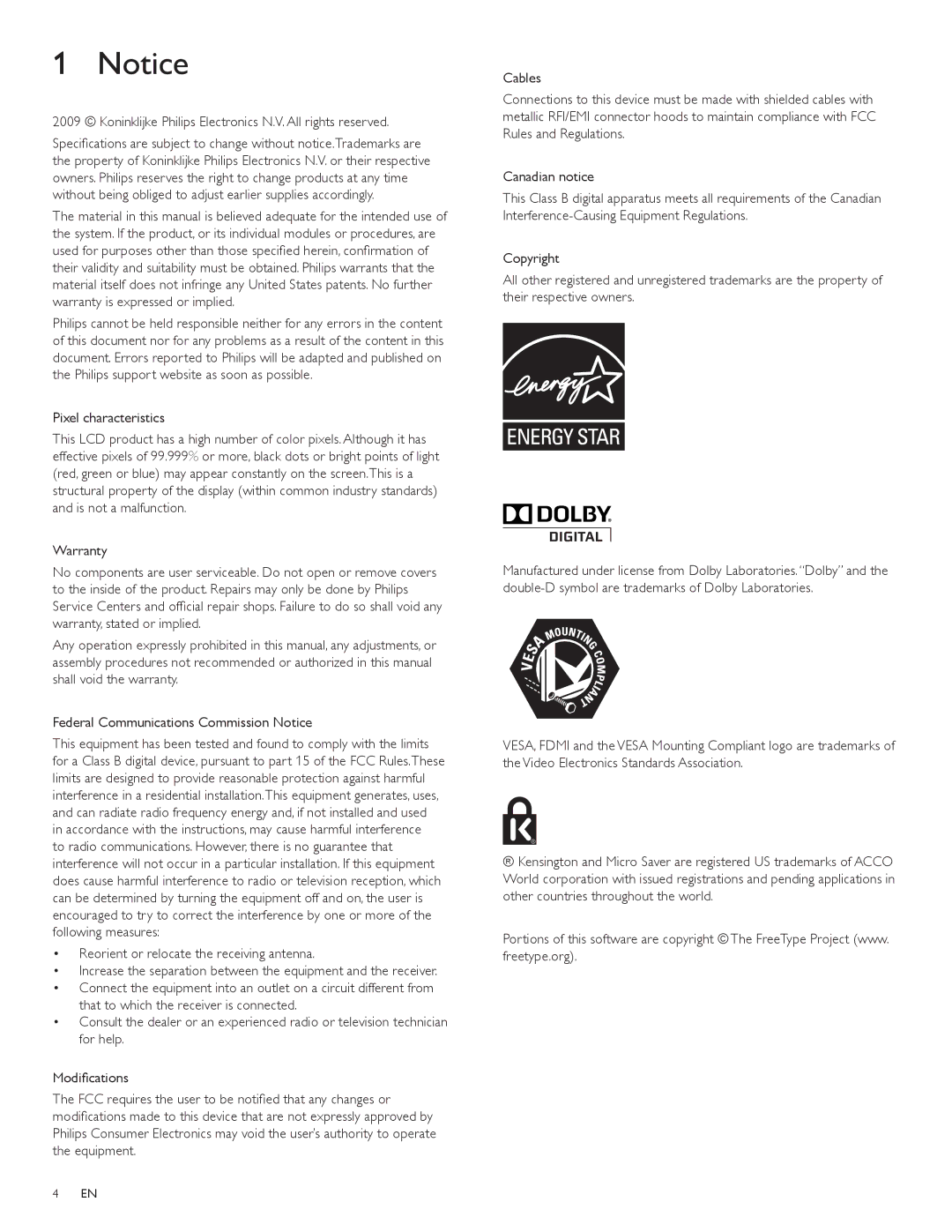 Philips 32PFL3514D user manual Koninklijke Philips Electronics N.V. All rights reserved 