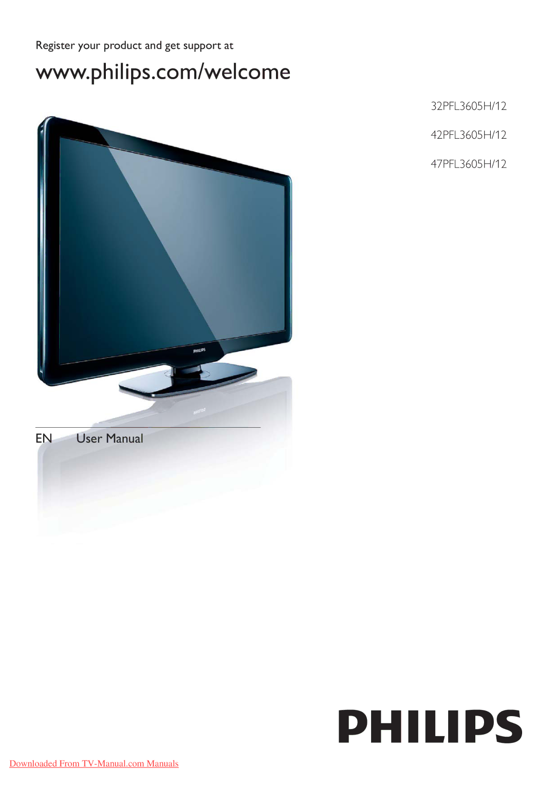 Philips 32PFL3605/12 user manual 