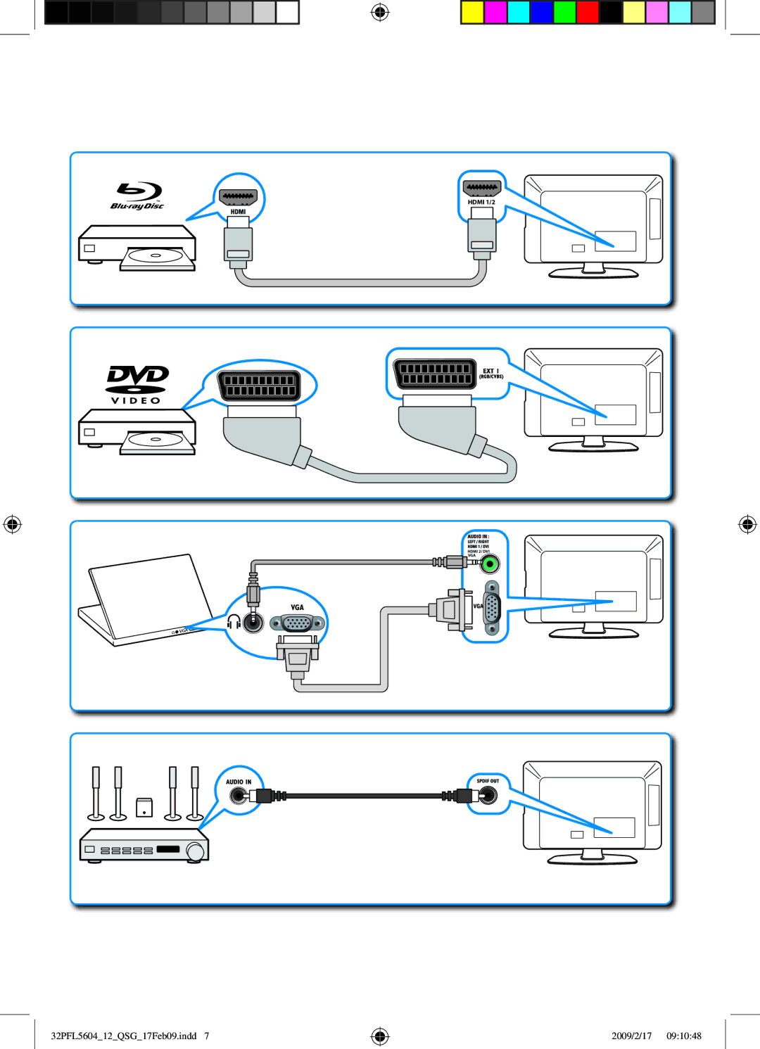 Philips 32PFL5404/12 manual Vga 