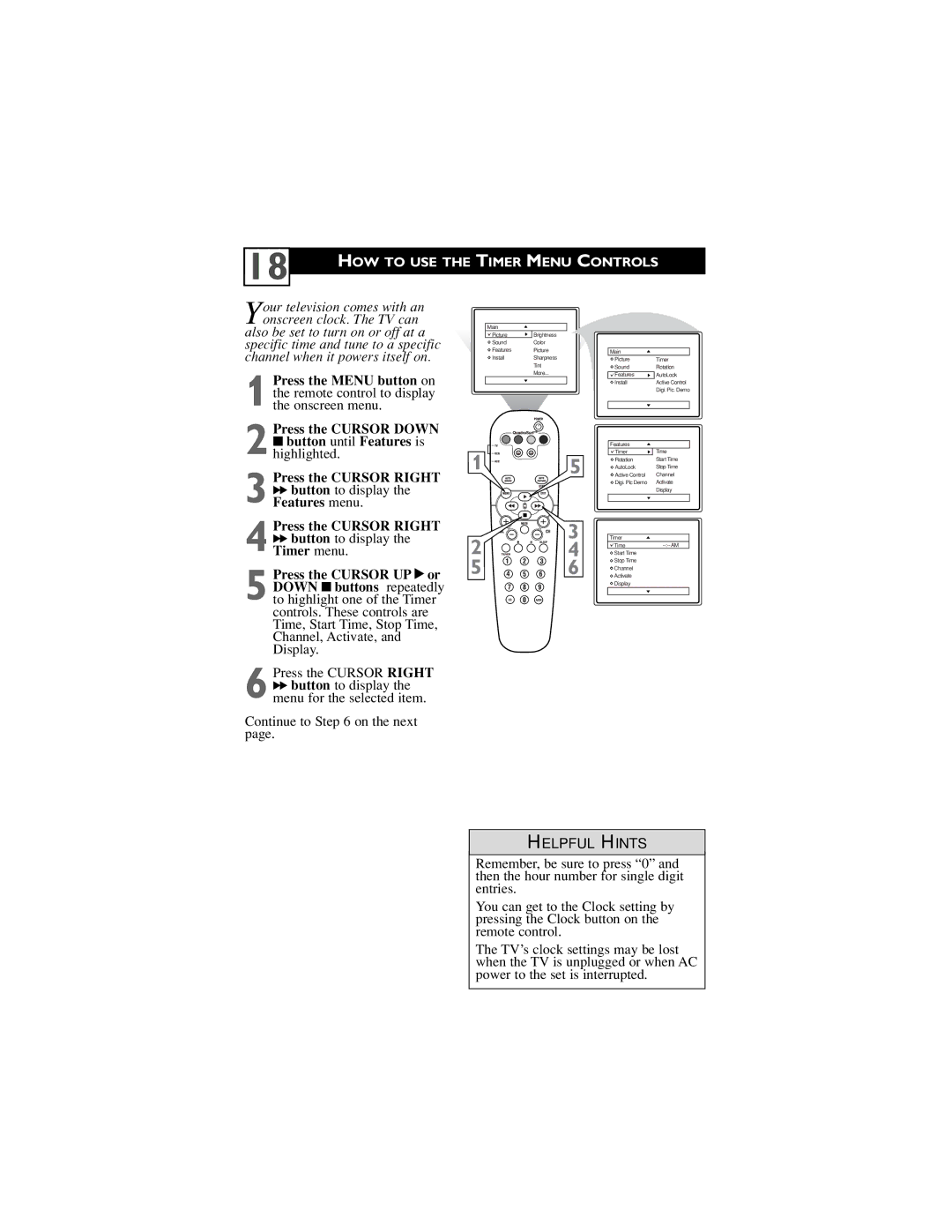 Philips 30PW6341/37, 32PT6441/37, 26PW6341/37 user manual HOW to USE the Timer Menu Controls 