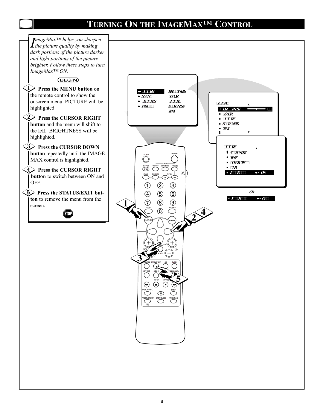 Philips 32PT71B manual Control 