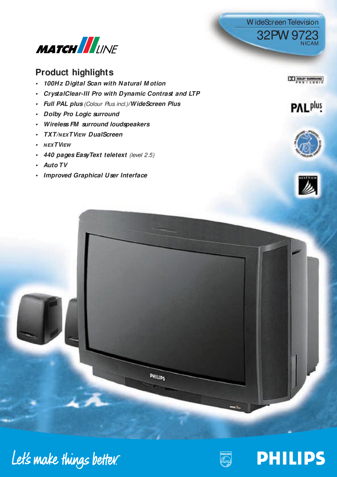 Philips 32PW9723NICAM manual 