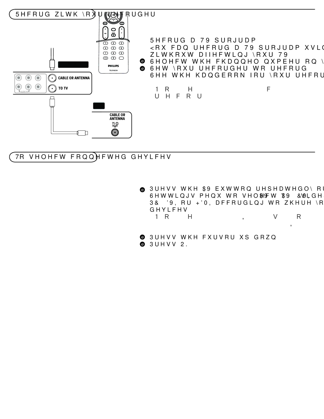 Philips 26TA2800, 32TA2800 manual Record a TV program, To select connected devices 