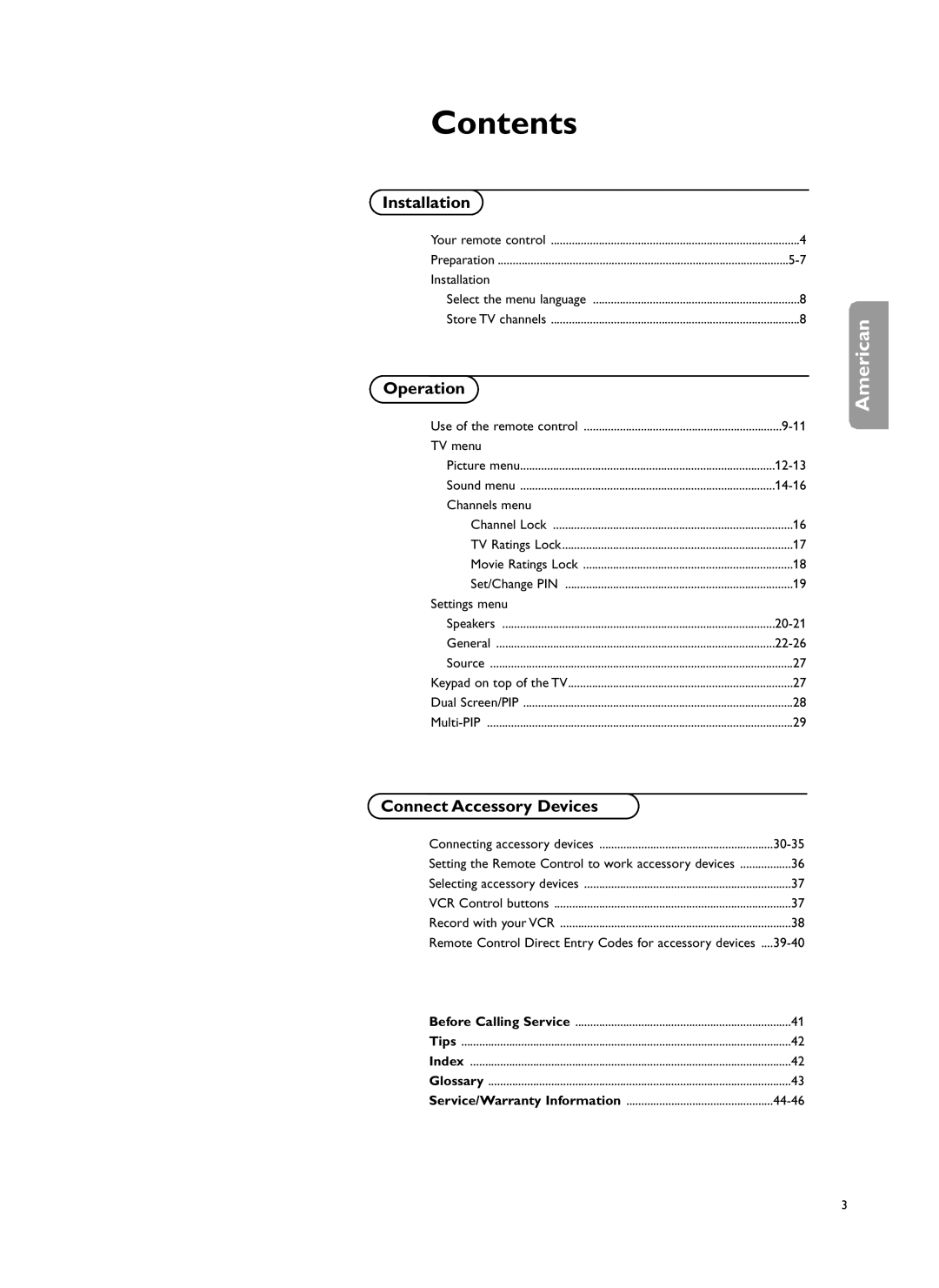 Philips 34PW981799 user service Contents 