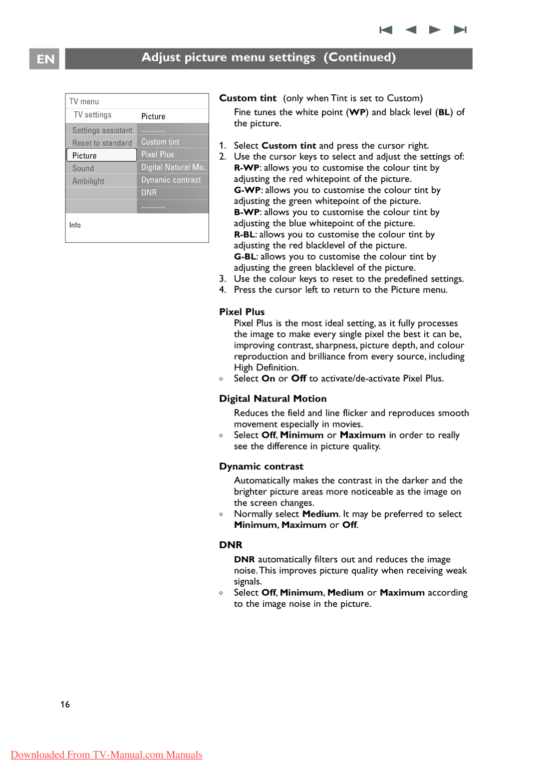 Philips 37-42-50PF9631D, 10 42PF9641D/10 user manual Pixel Plus, Digital Natural Motion, Dynamic contrast 