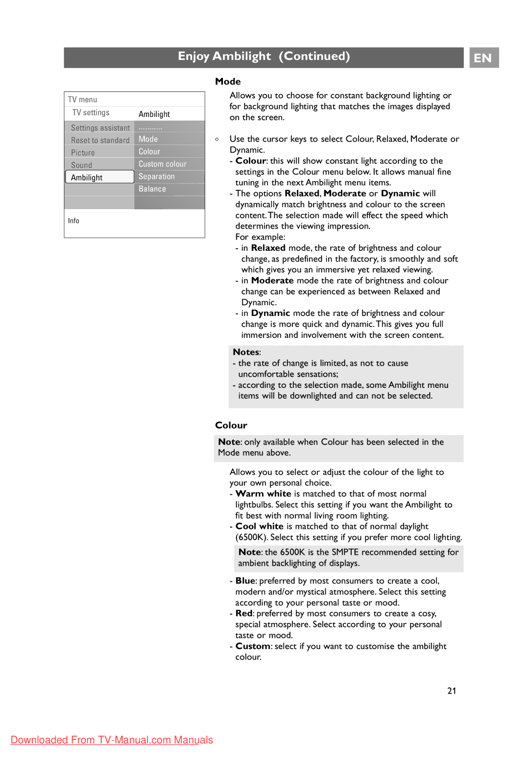 Philips 10 42PF9641D/10, 37-42-50PF9631D user manual Colour, For example 