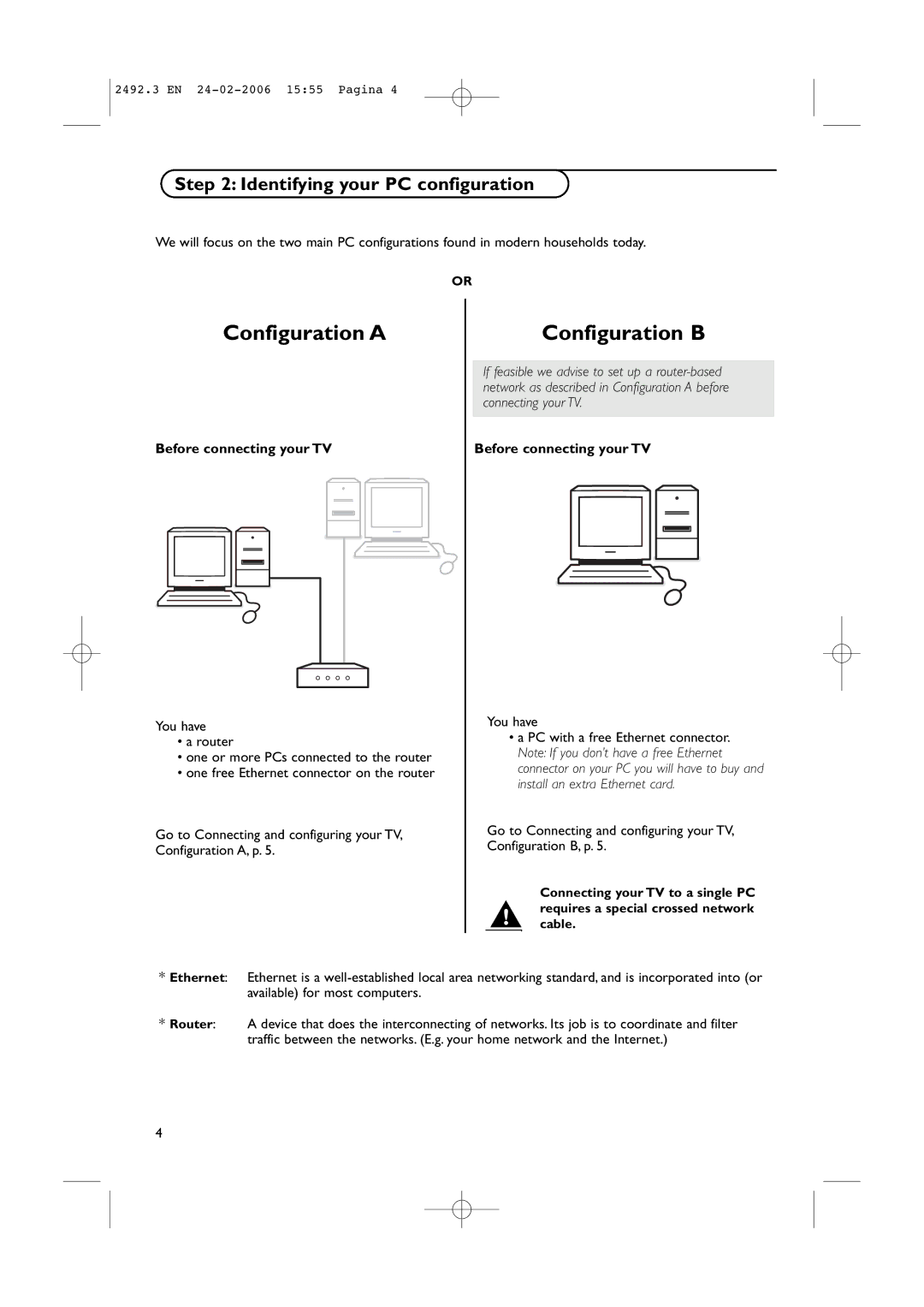 Philips 37-42PF9831D/10, 37-42PF9731D/10 instruction manual Configuration a, Before connecting your TV 