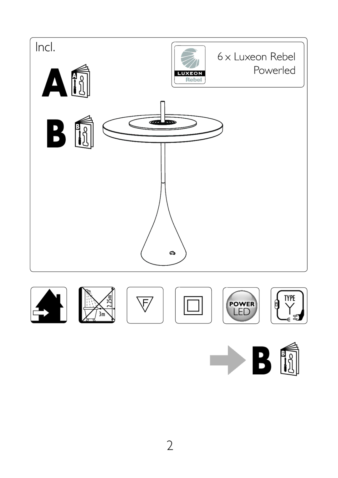 Philips 37344/48/16 user manual Incl, 3mÎ“ 