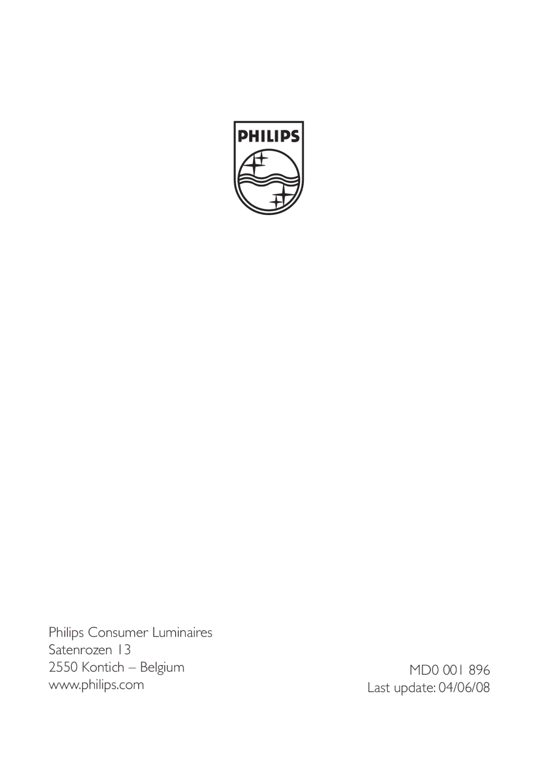 Philips 37345/48/16 user manual Last update 04/06/08 