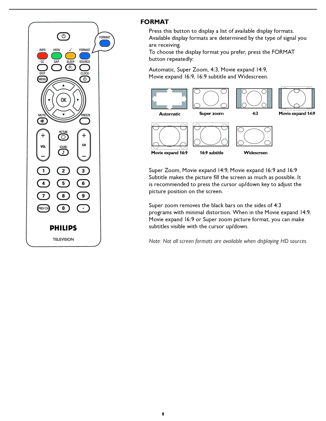 Philips 37PFL5322D manual Format 