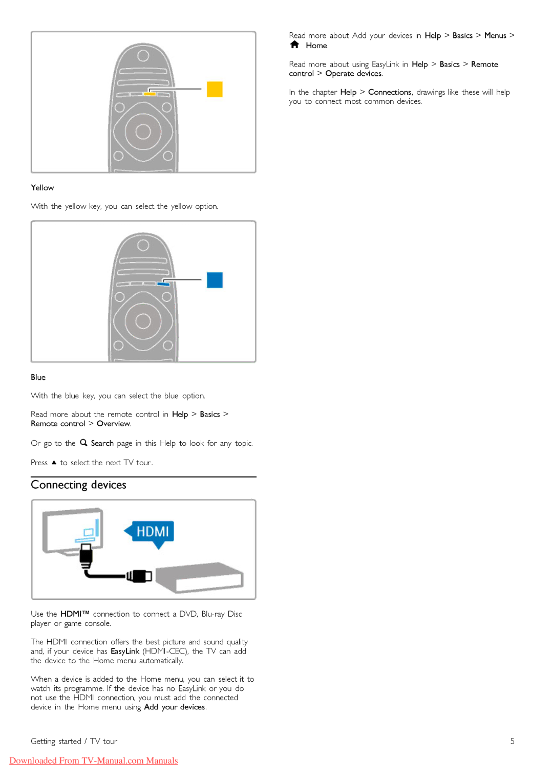 Philips 37PFL9606, 32PFL9606, 52PFL9606, 40PFL9606, 46PFL9606 manual Connecting devices 