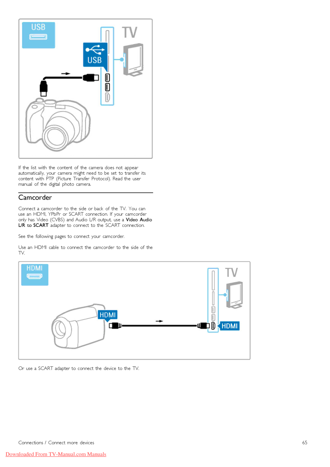 Philips 37PFL9606, 32PFL9606, 52PFL9606, 40PFL9606, 46PFL9606 manual Camcorder 