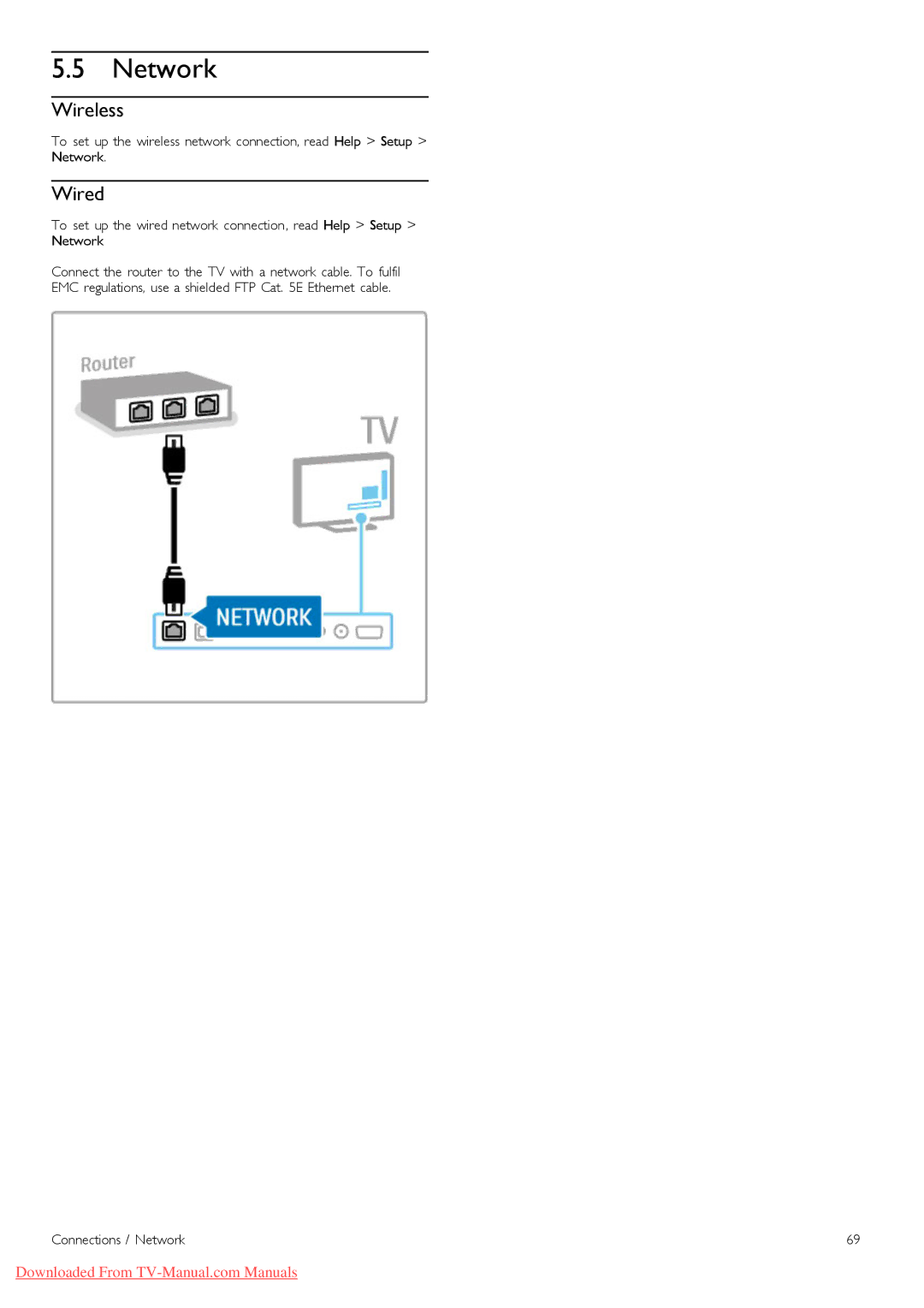 Philips 46PFL9606, 37PFL9606, 32PFL9606, 52PFL9606, 40PFL9606 manual Wireless, Wired 