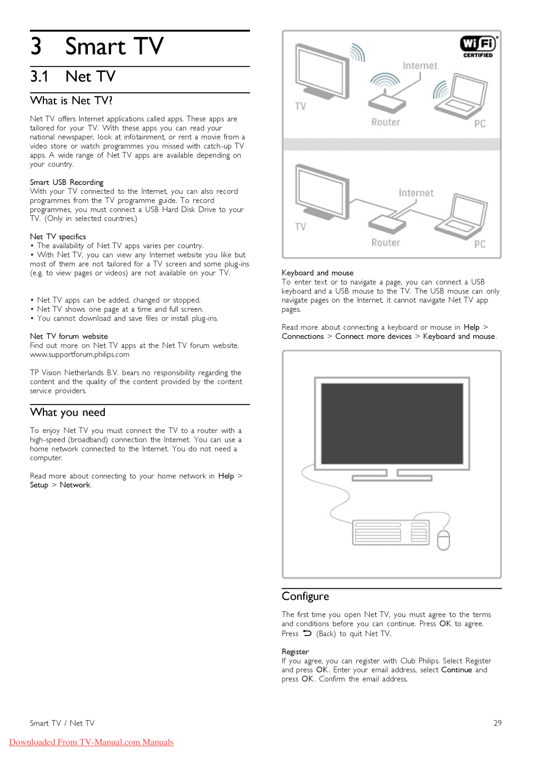 Philips 46PFL9706, 37PFL9606, 32PFL9606, 52PFL9606, 40PFL9606 manual Smart TV, What is Net TV?, Configure 