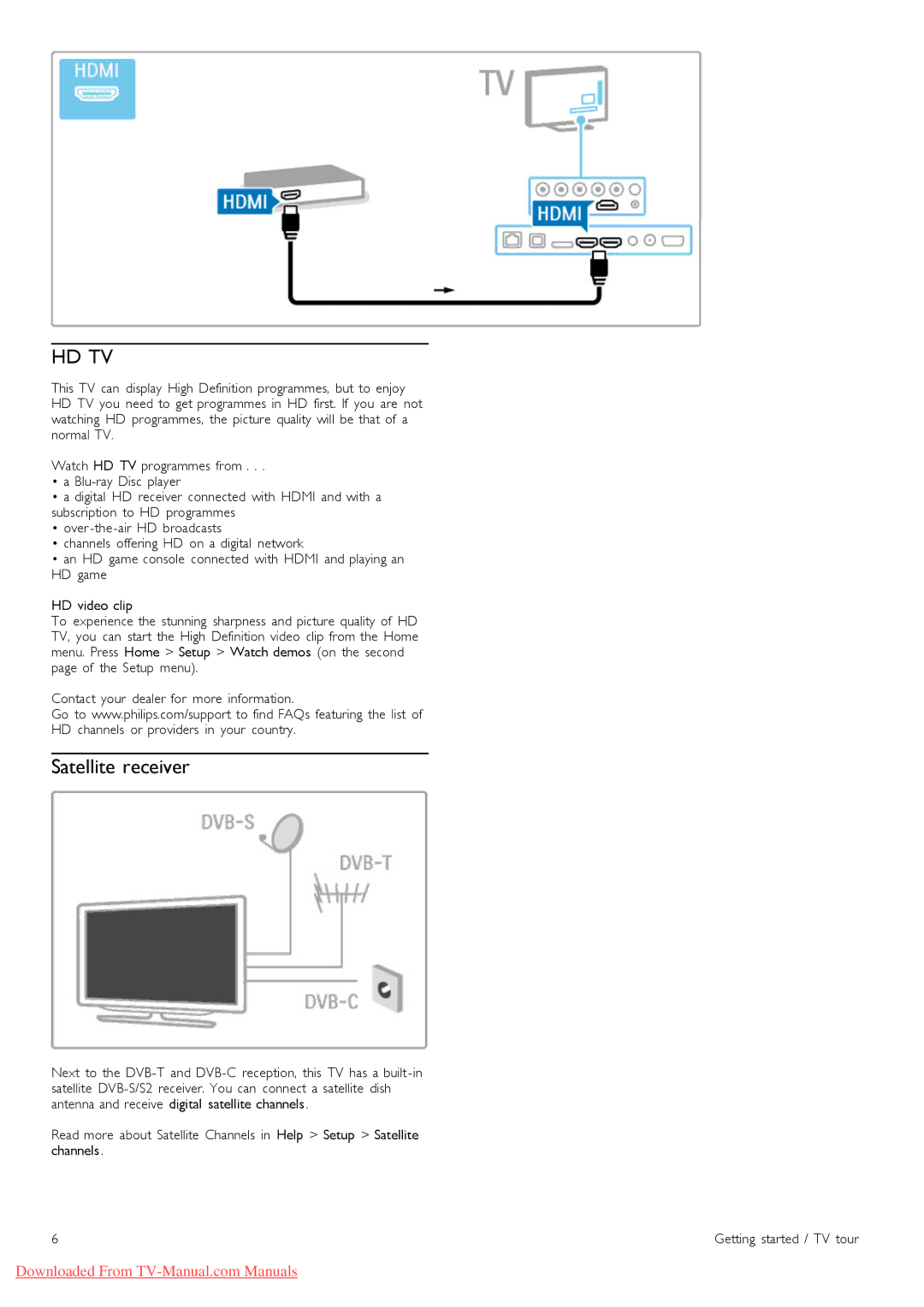 Philips 32PFL9606, 37PFL9606, 52PFL9606, 40PFL9606, 46PFL9706 manual Hd Tv, Satellite receiver 