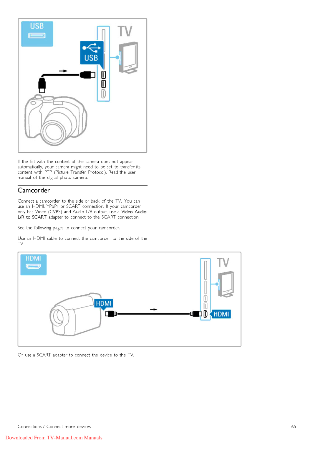 Philips 37PFL9606, 32PFL9606, 52PFL9606, 40PFL9606, 46PFL9706 manual Camcorder 