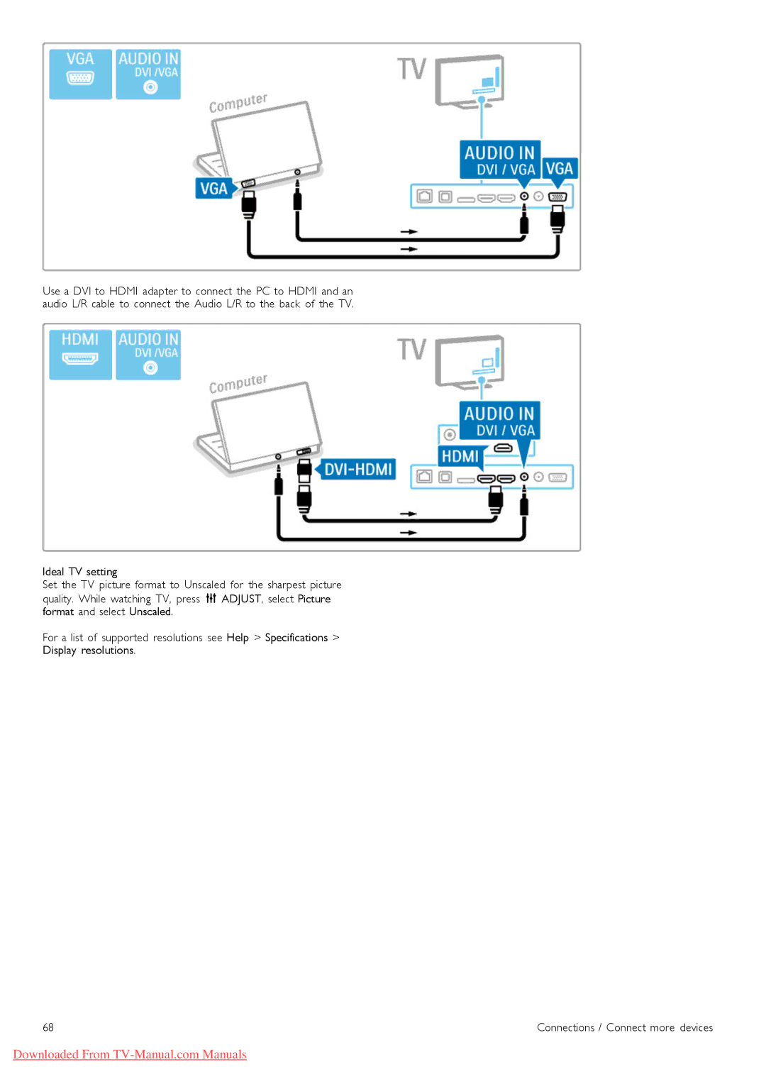 Philips 40PFL9606, 37PFL9606, 32PFL9606, 52PFL9606, 46PFL9706 manual Connections / Connect more devices 