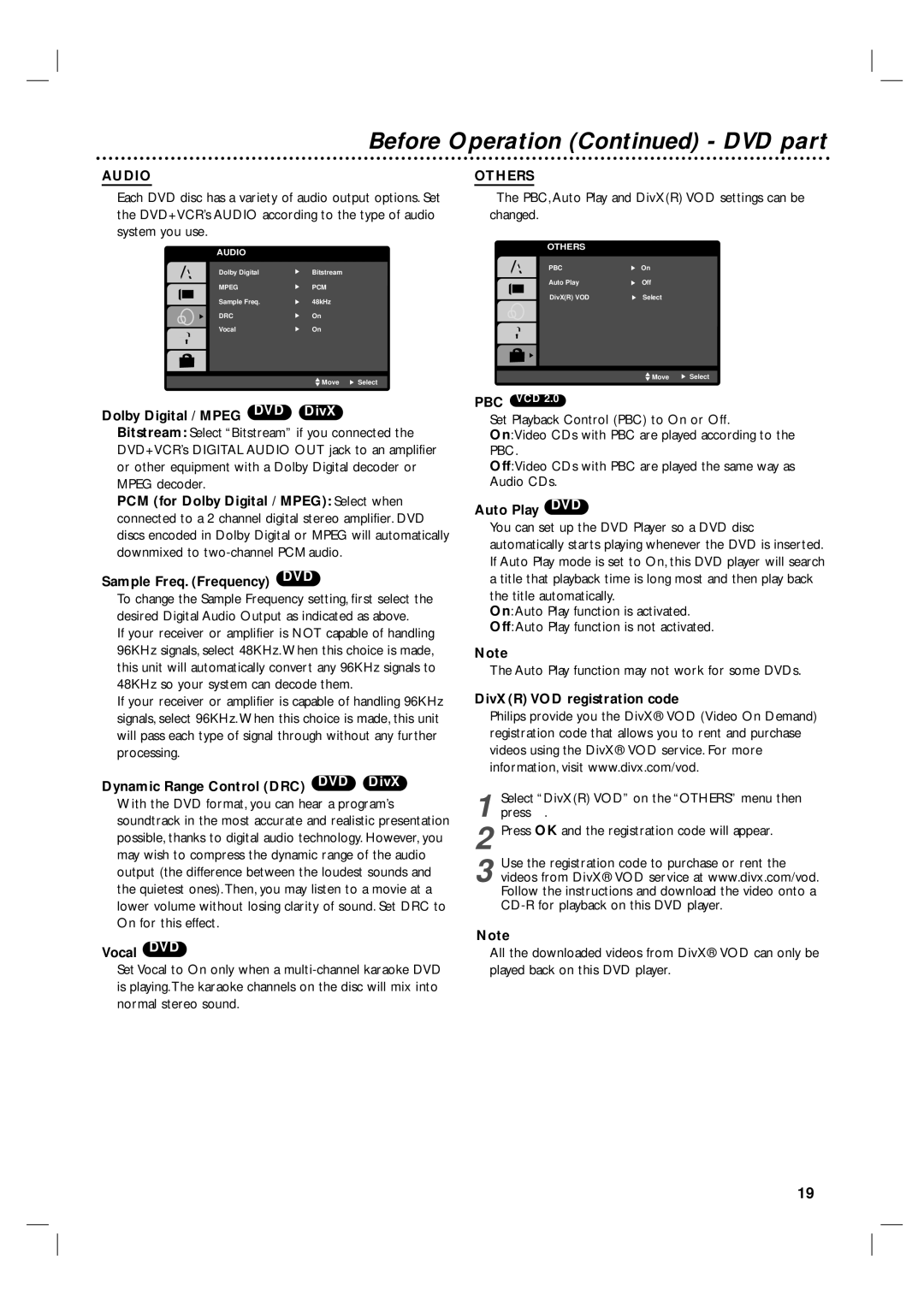 Philips 3834RV0038L user manual Audio, Others 