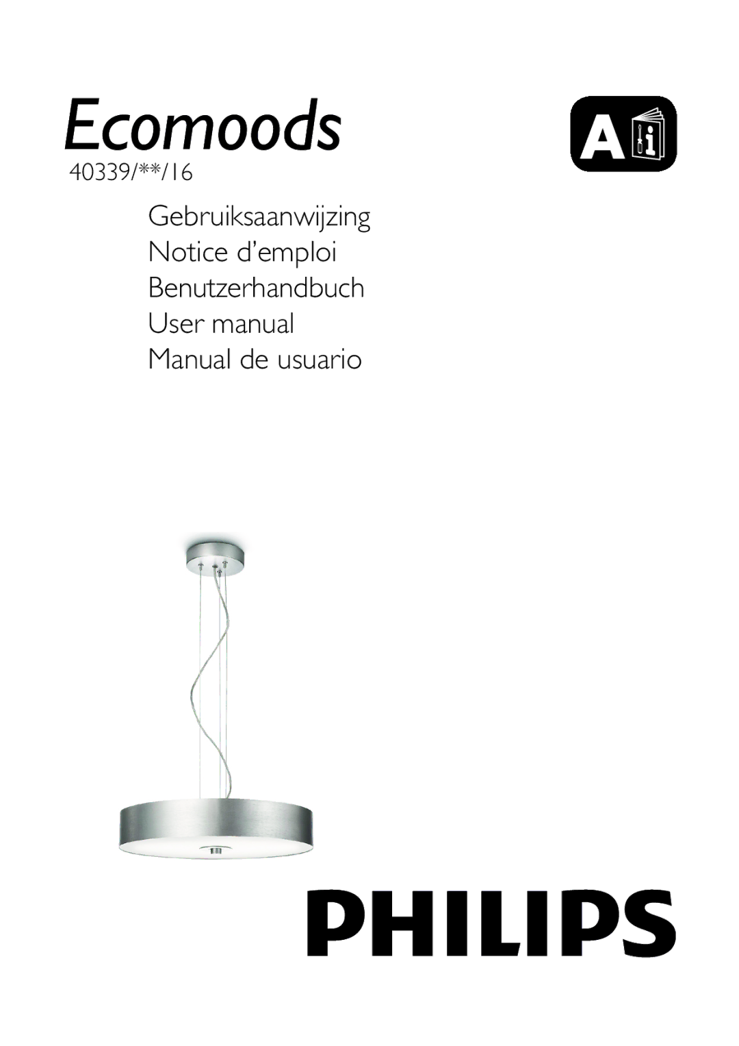 Philips 40339/**/16 user manual Ecomoods a 