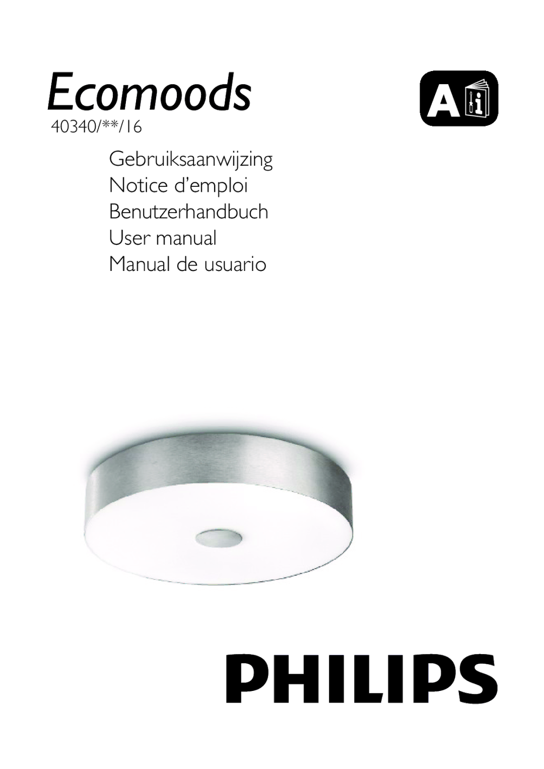 Philips 40340/11/16 user manual Ecomoods a 