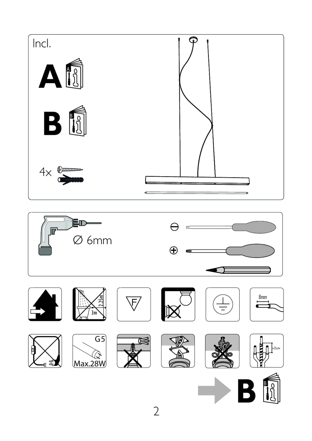 Philips 40341/31/16 user manual Incl 6mm 