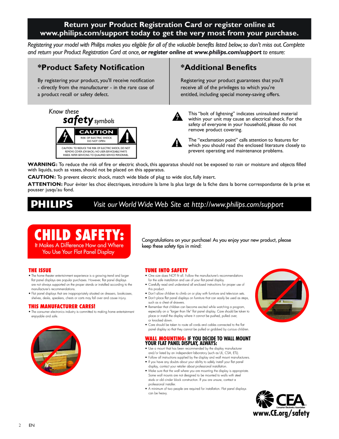 Philips 40PFL5706, 46PFL5706, 55PFL5706 user manual Product Safety Notification 