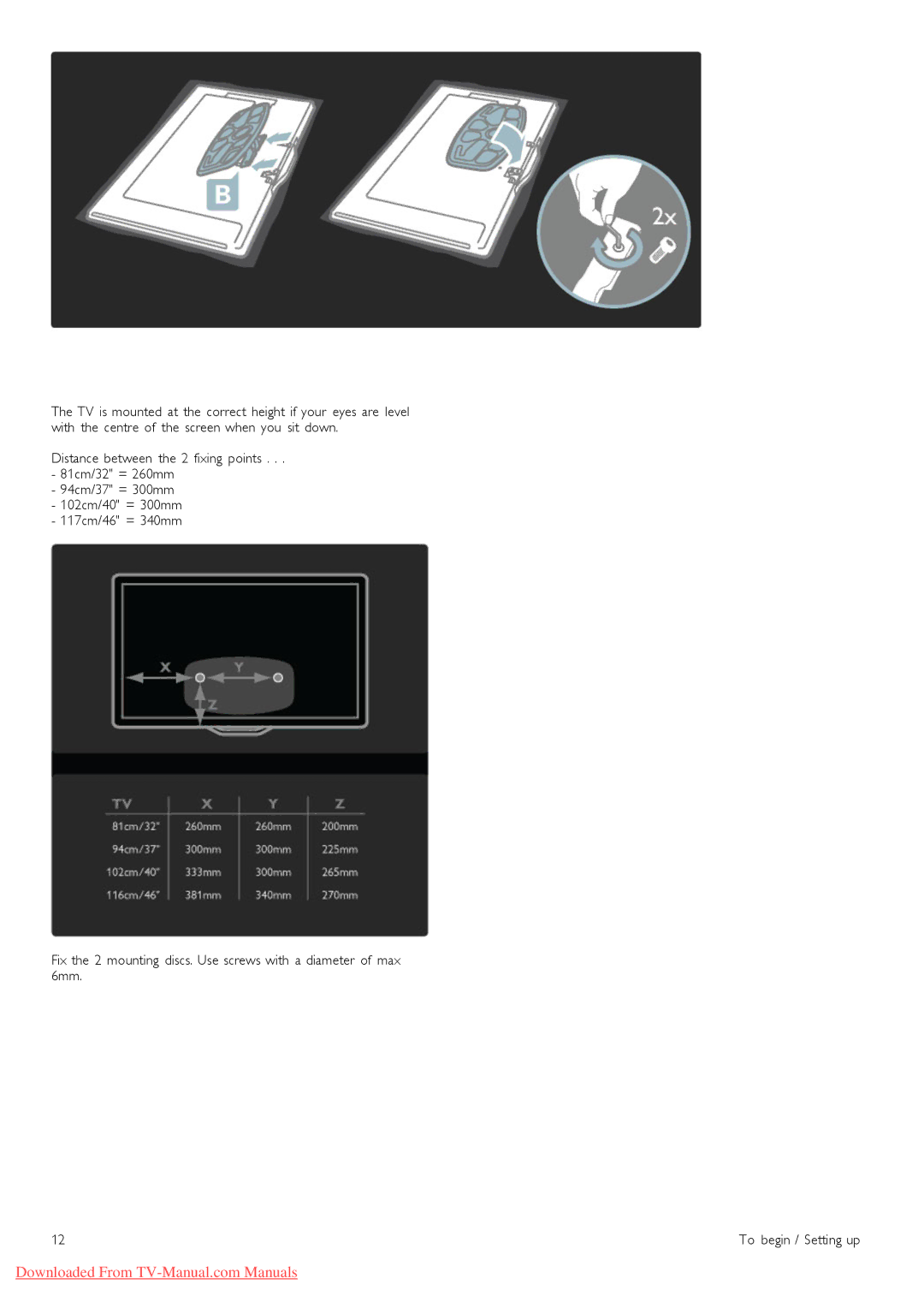 Philips 40PFL8505, 46PFL8505 manual To begin / Setting up 