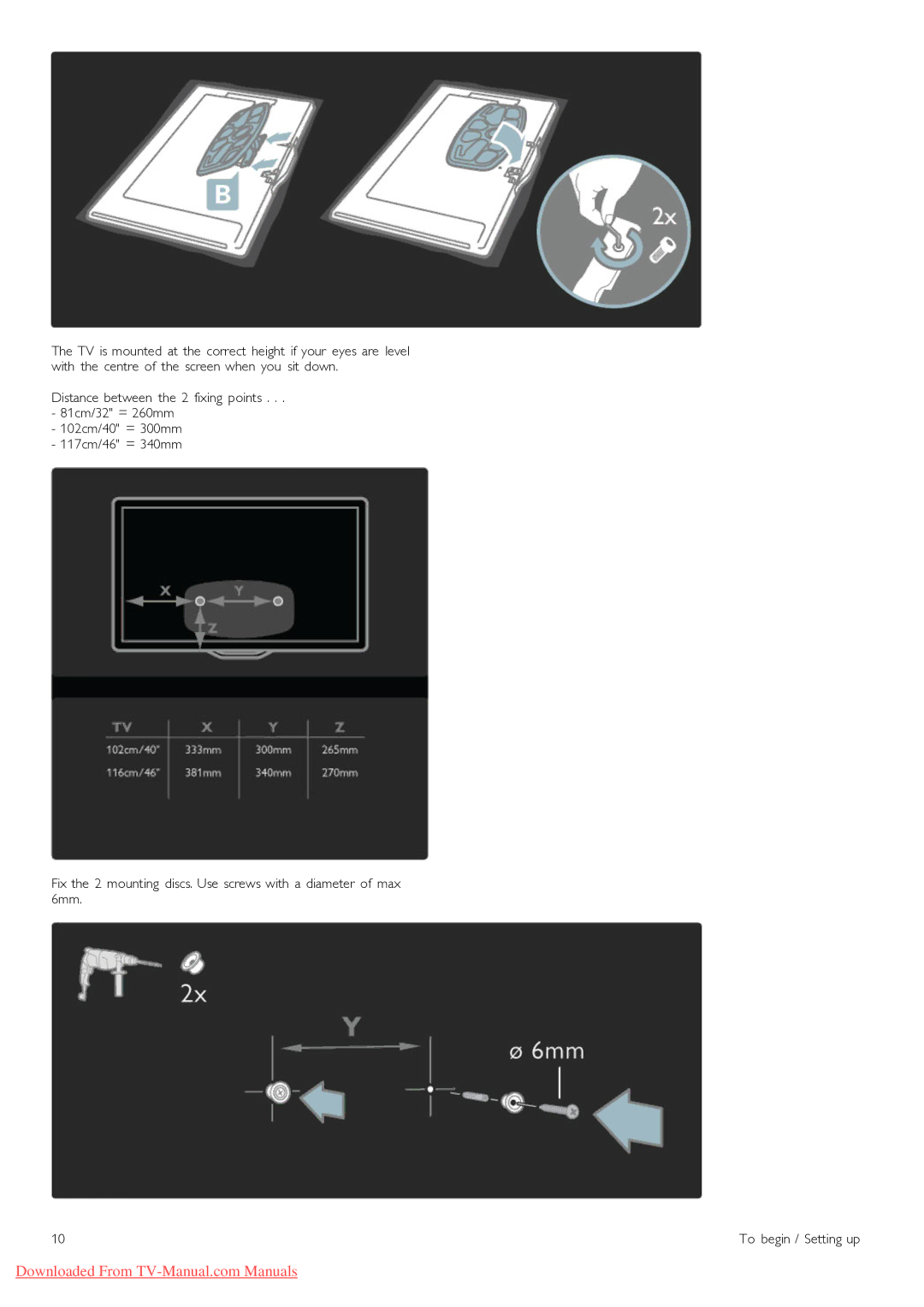 Philips 40PFL9715, 46PFL9715 manual To begin / Setting up 