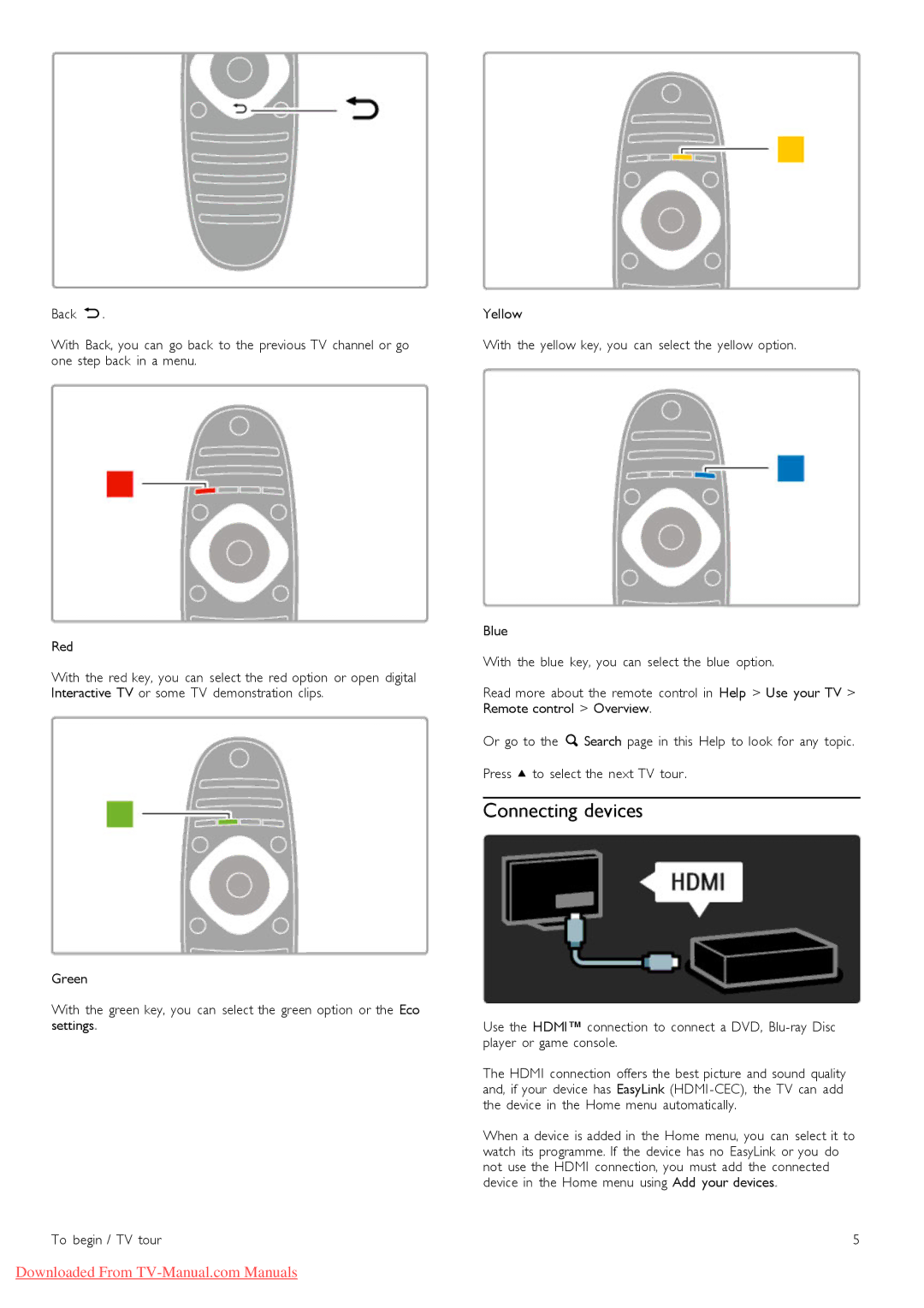 Philips 40PFL97151K manual Connecting devices 