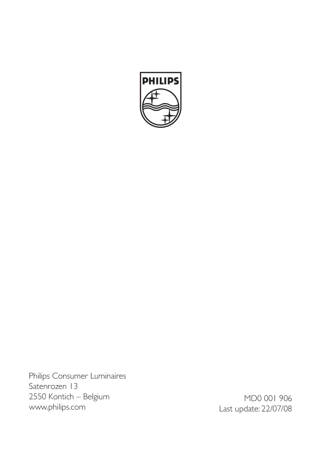 Philips 41621/48/16 user manual Last update 22/07/08 