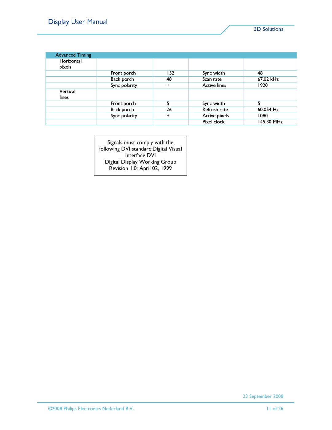 Philips 42-3D6C01/00, 42-3D6W02/00, 42-3D6C02/00, 42-3D6W01/00 user manual 3D Solutions 